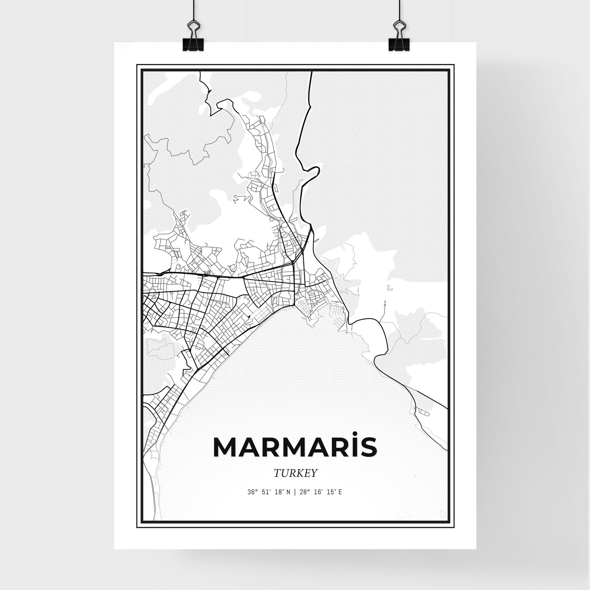 Marmaris Turkey - Premium City Map Poster