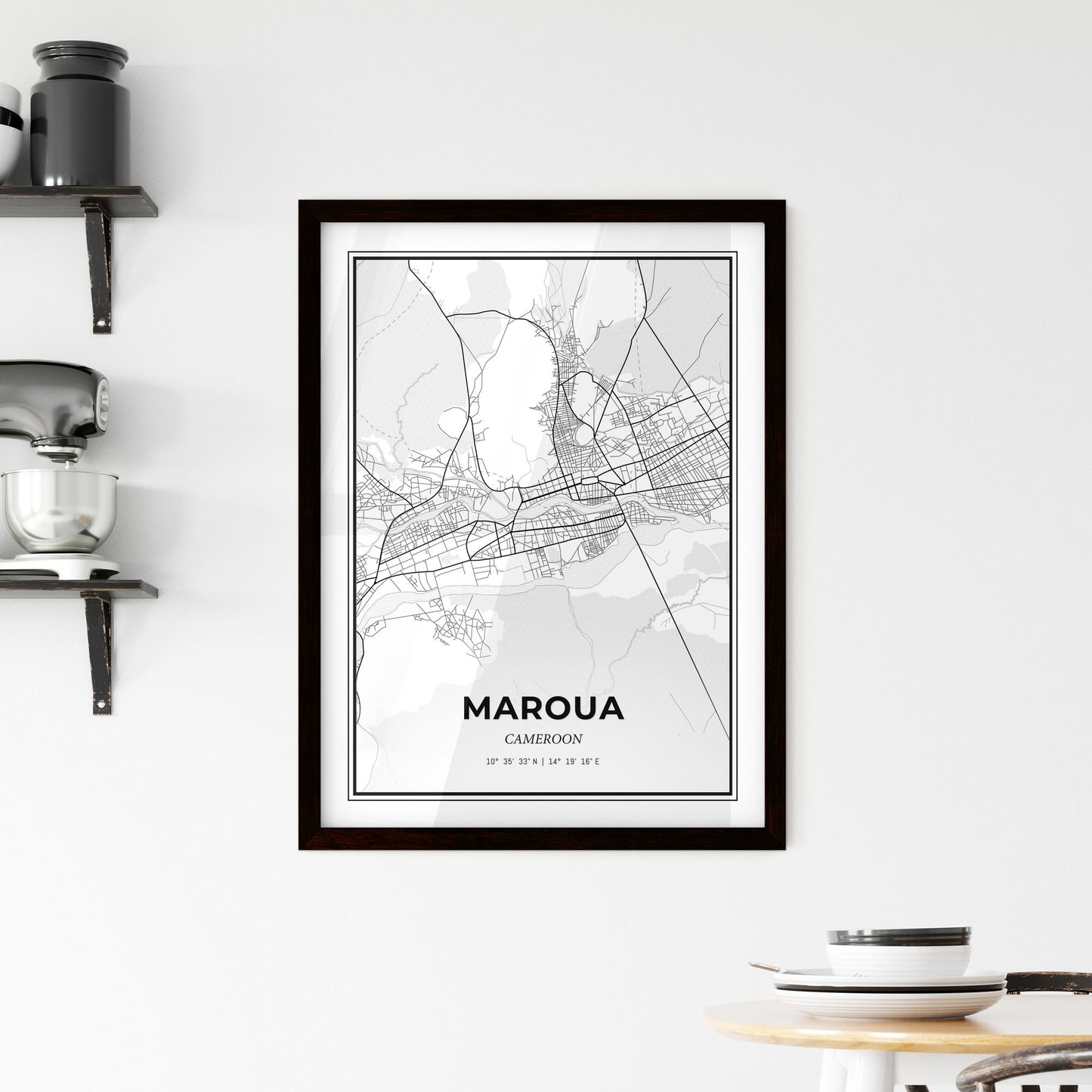 Maroua Cameroon - Minimal City Map