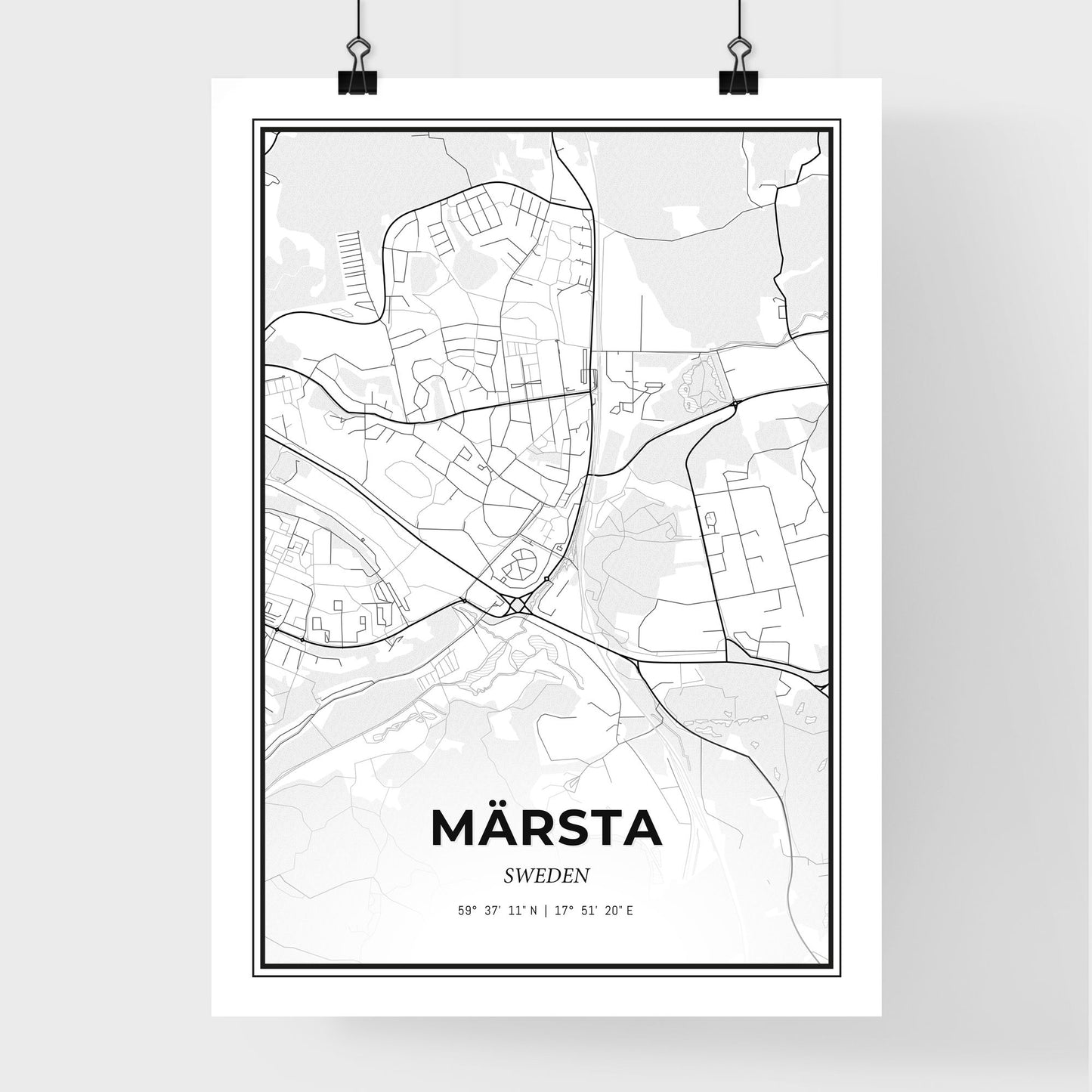 Märsta Sweden - Premium City Map Poster