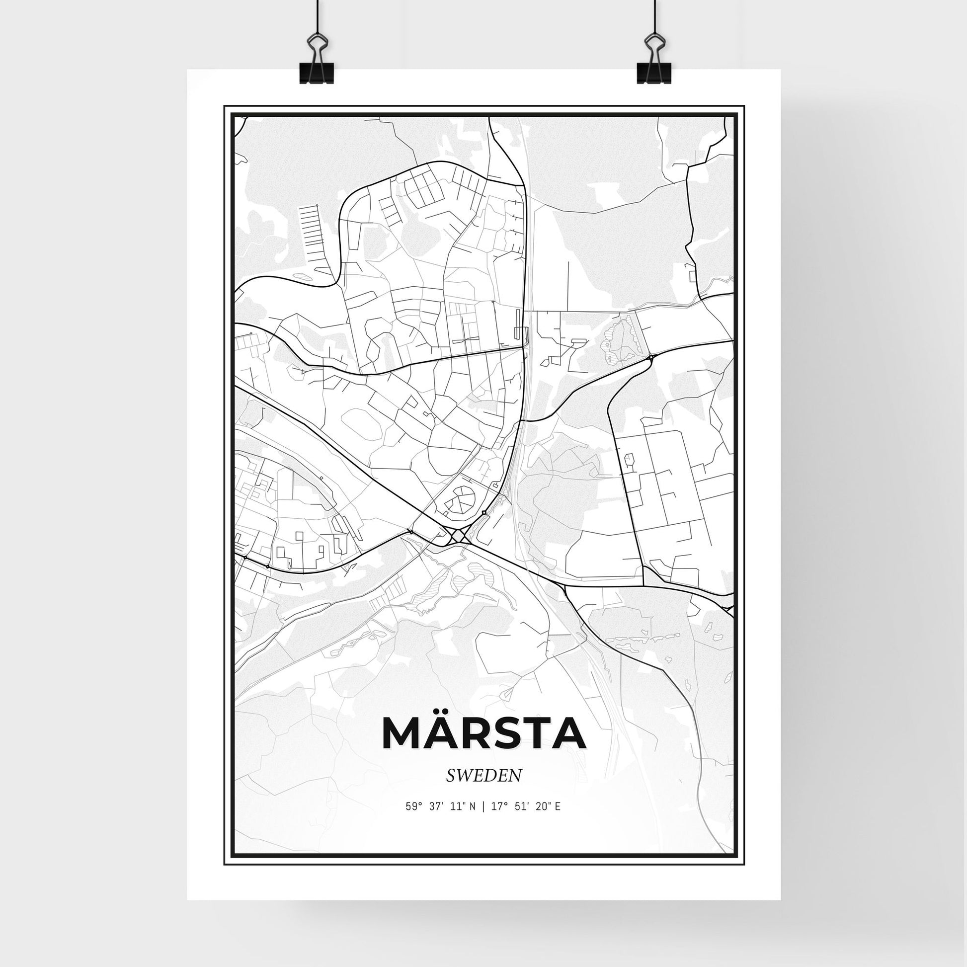 Märsta Sweden - Premium City Map Poster