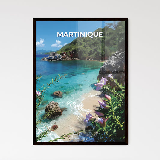 Vibrant Painting of Martinique Beach - Framed Art Print
