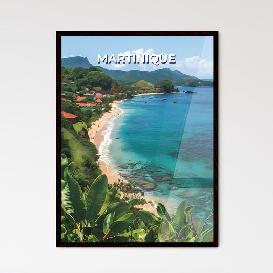 Vibrant Tropical Beach Painting - Framed Art Print