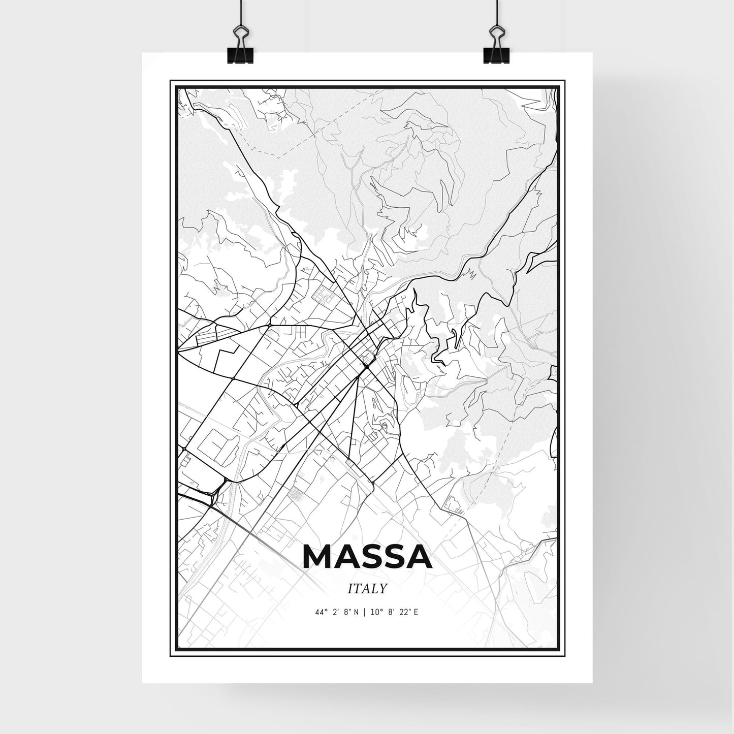 Massa Italy - Premium City Map Poster