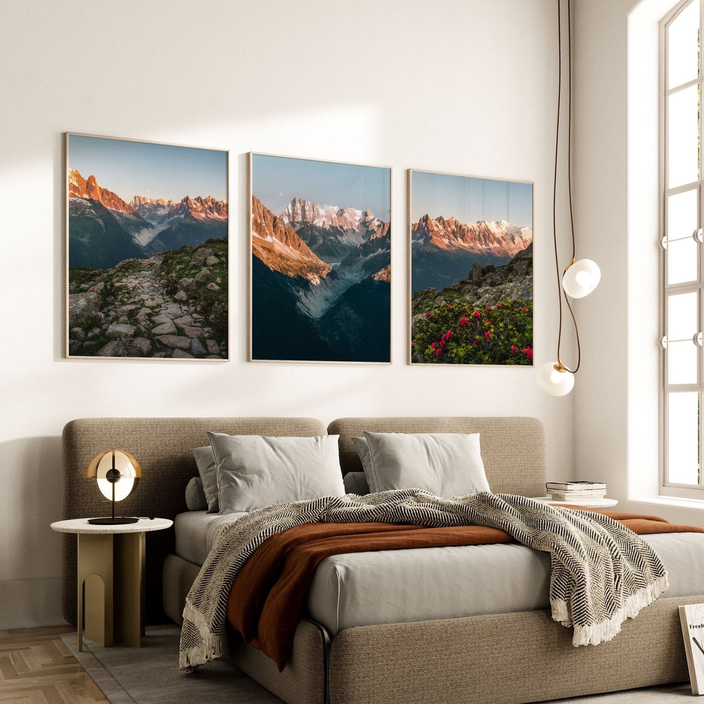 Massif du Mont Blanc Wall Art Set – Nature Prints for Modern Interiors