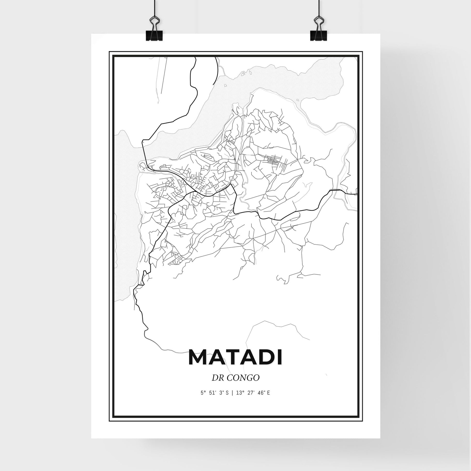 Matadi DR Congo - Premium City Map Poster