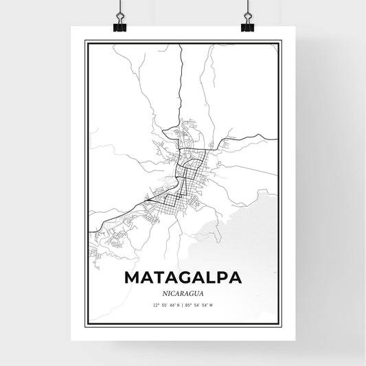Matagalpa Nicaragua - Premium City Map Poster