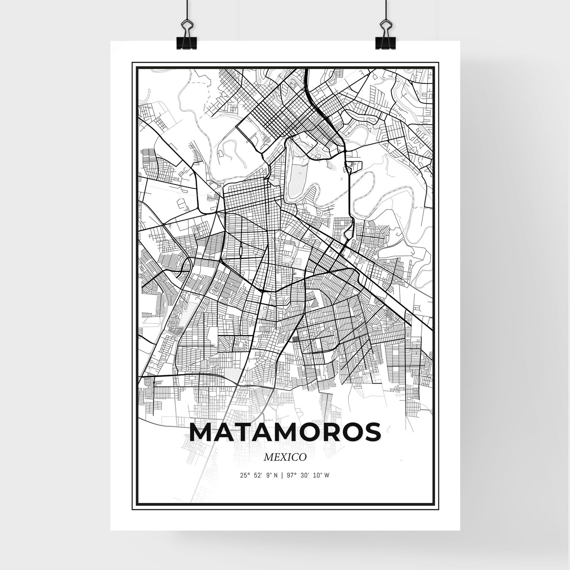 Matamoros Mexico - Premium City Map Poster