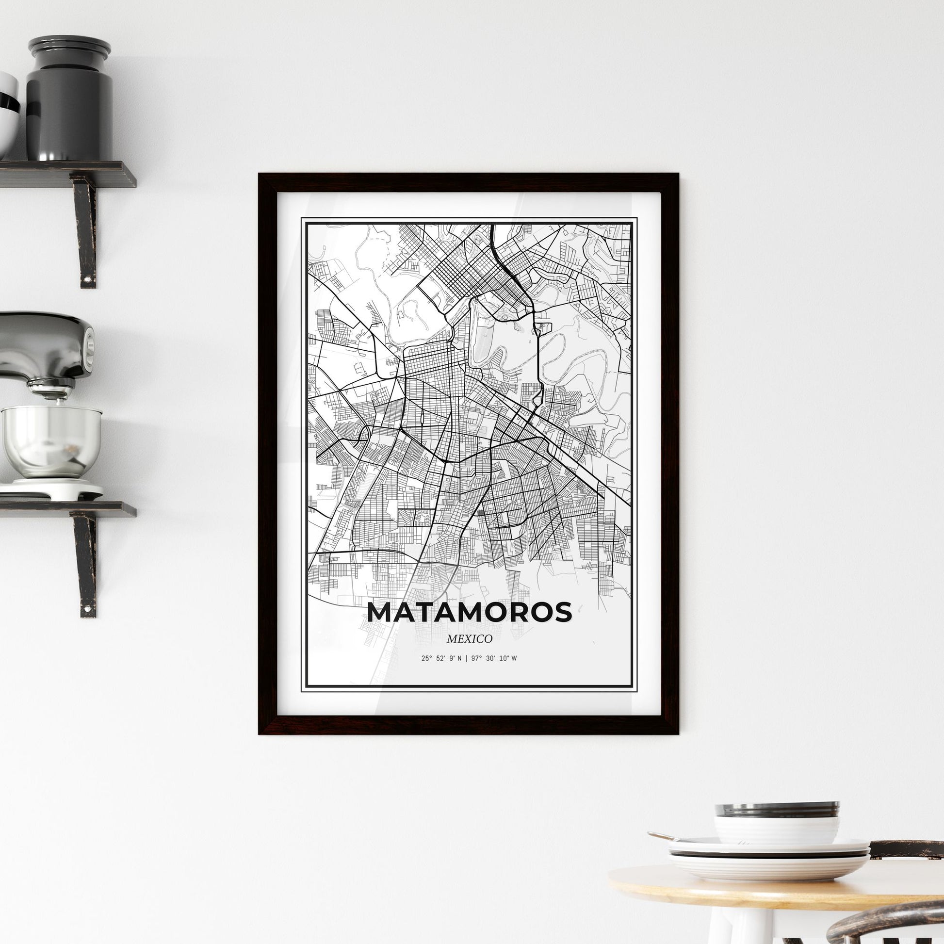 Matamoros Mexico - Minimal City Map