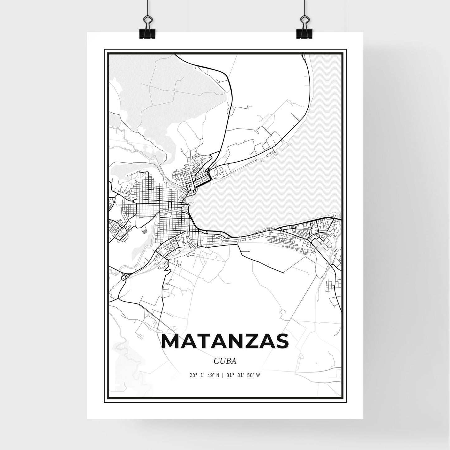 Matanzas Cuba - Premium City Map Poster