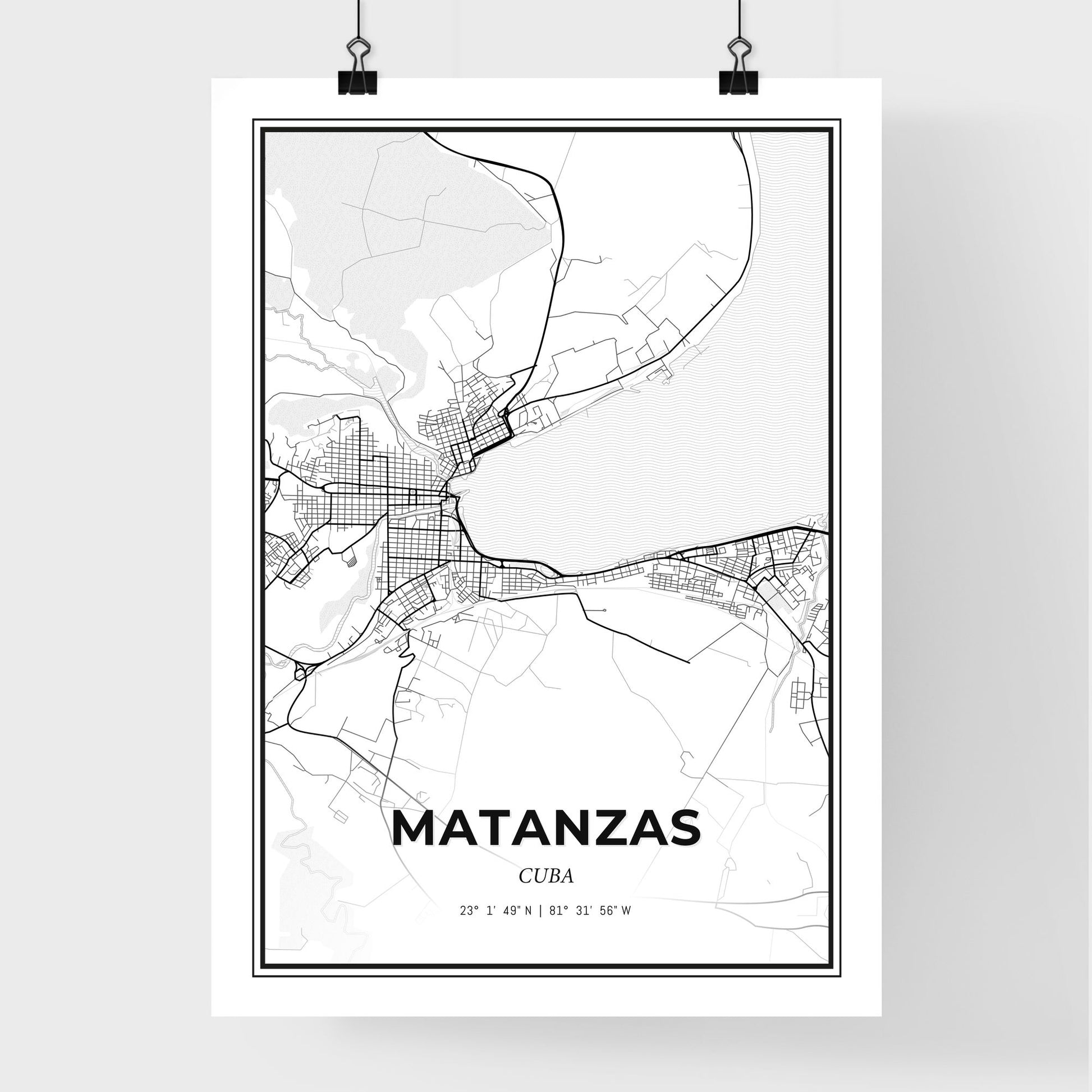 Matanzas Cuba - Premium City Map Poster