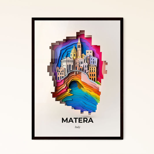 Vivid Matera, Italy - a city with a rainbow bridge