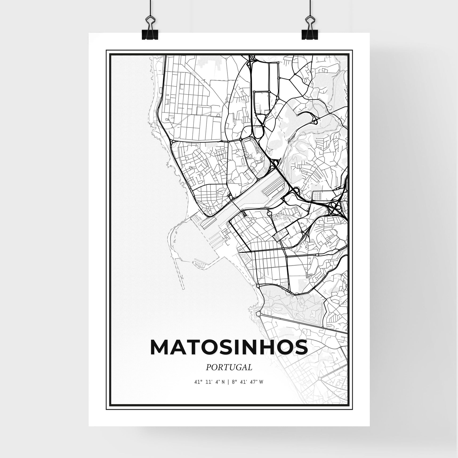 Matosinhos Portugal - Premium City Map Poster