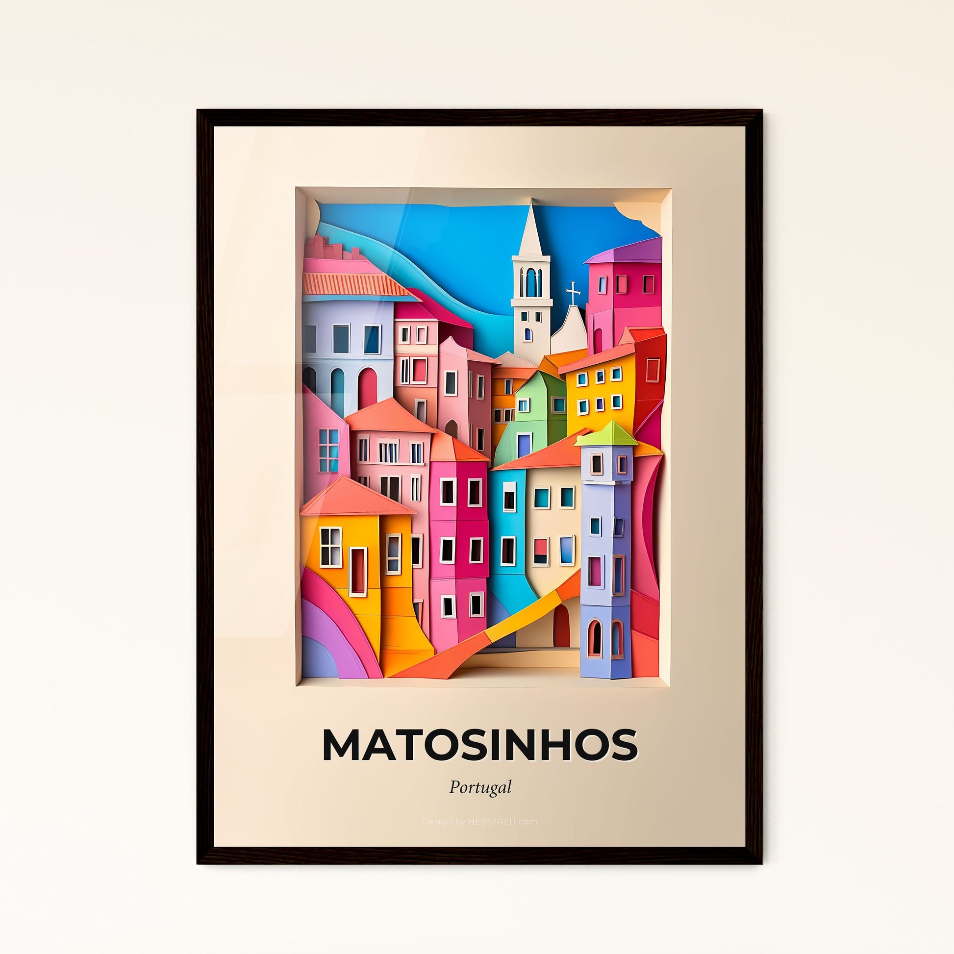 Vivid Matosinhos, Portugal - a city with a clock tower