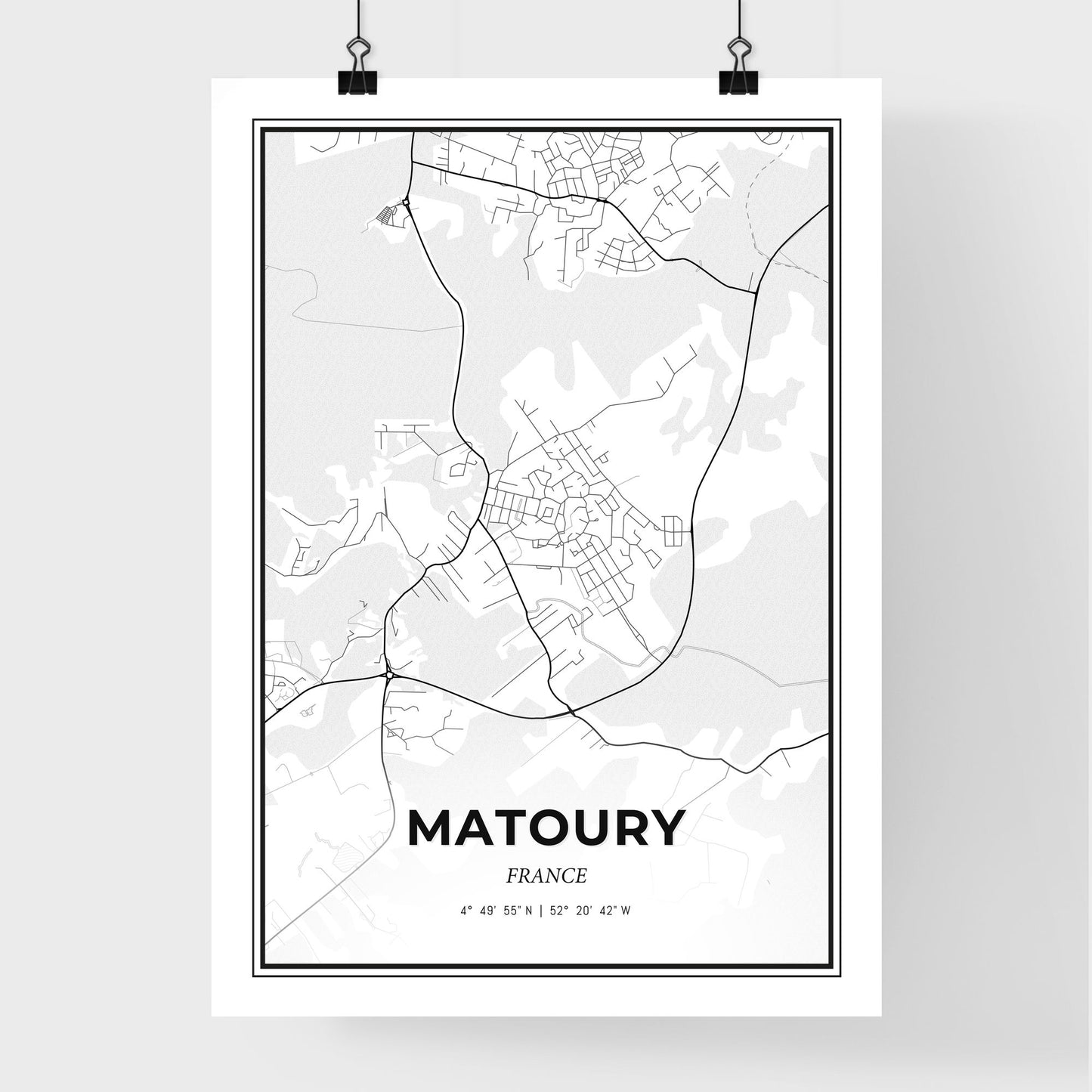 Matoury France - Premium City Map Poster