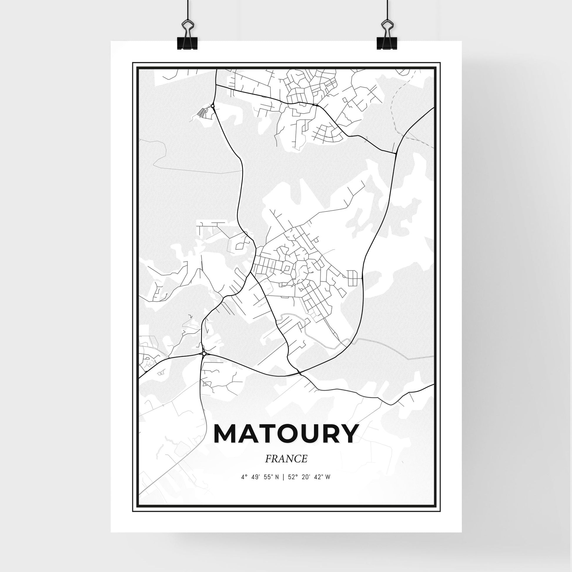 Matoury France - Premium City Map Poster