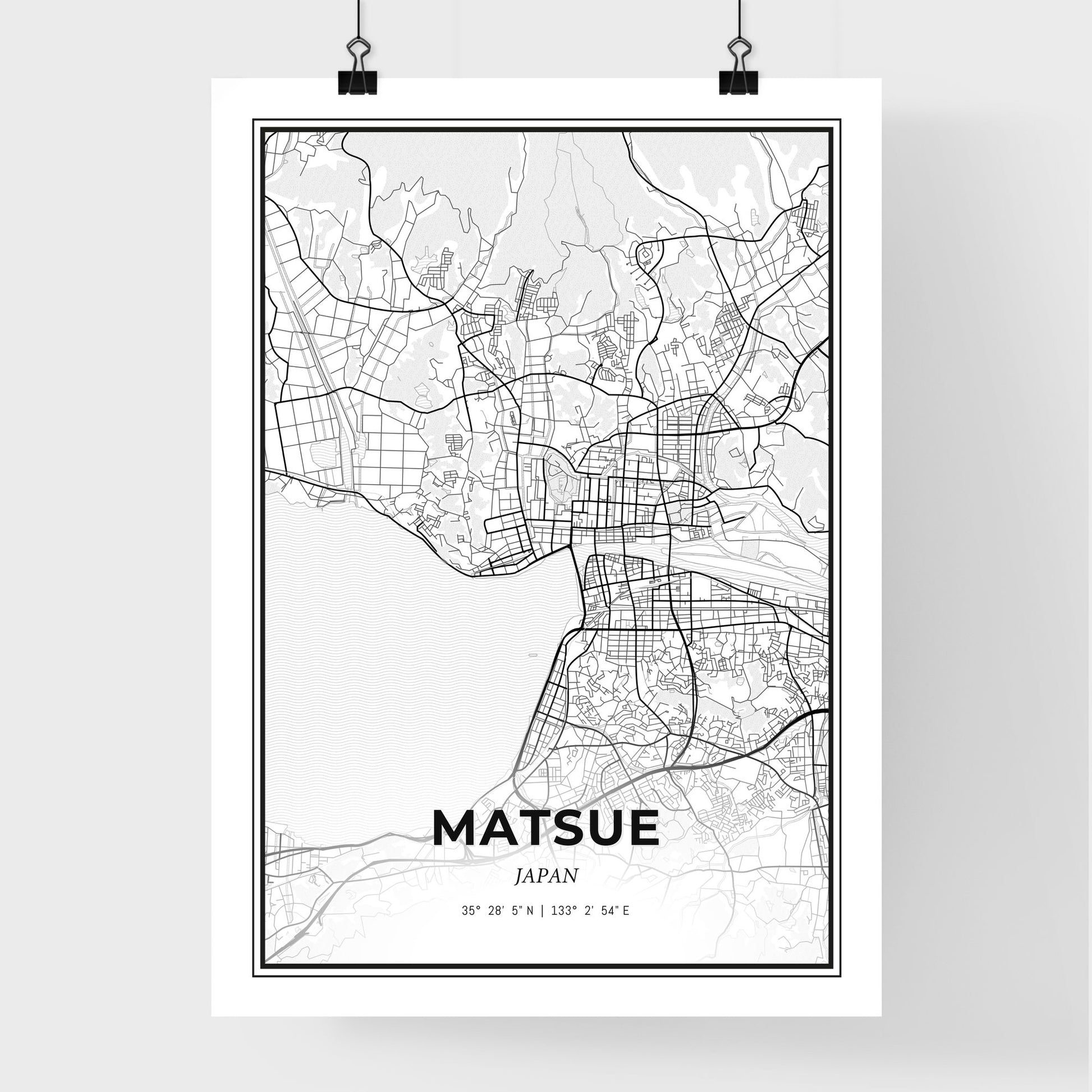 Matsue Japan - Premium City Map Poster