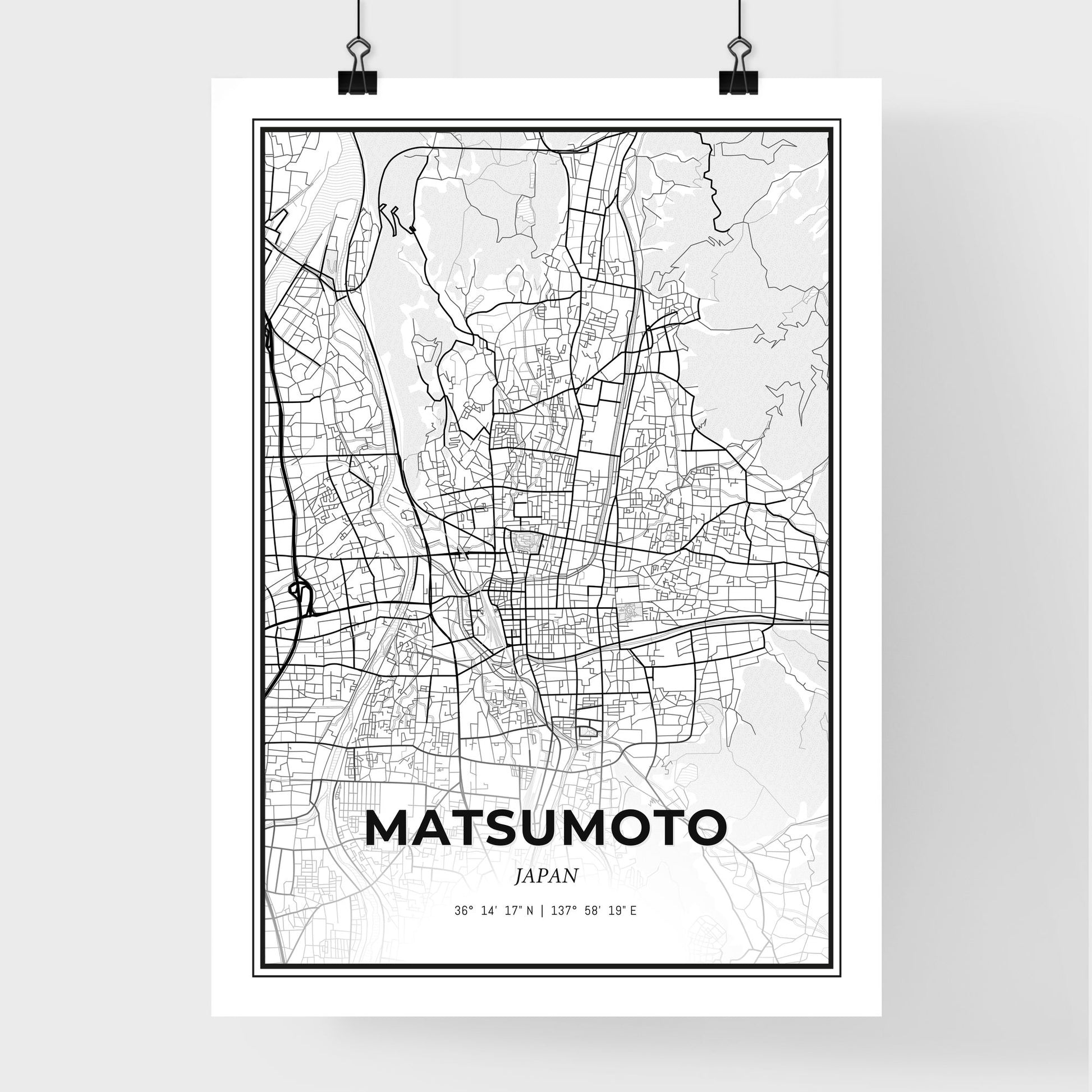 Matsumoto Japan - Premium City Map Poster