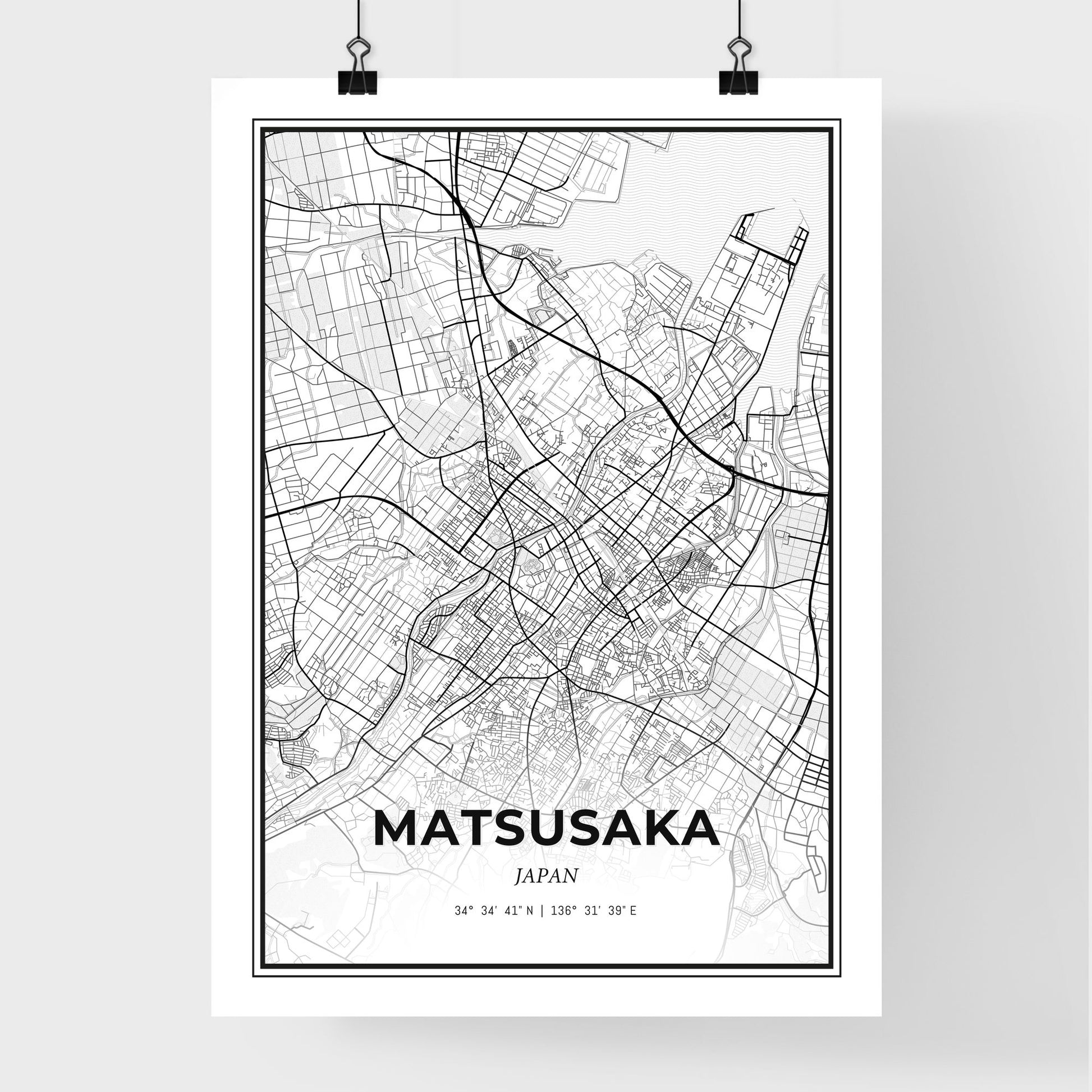 Matsusaka Japan - Premium City Map Poster