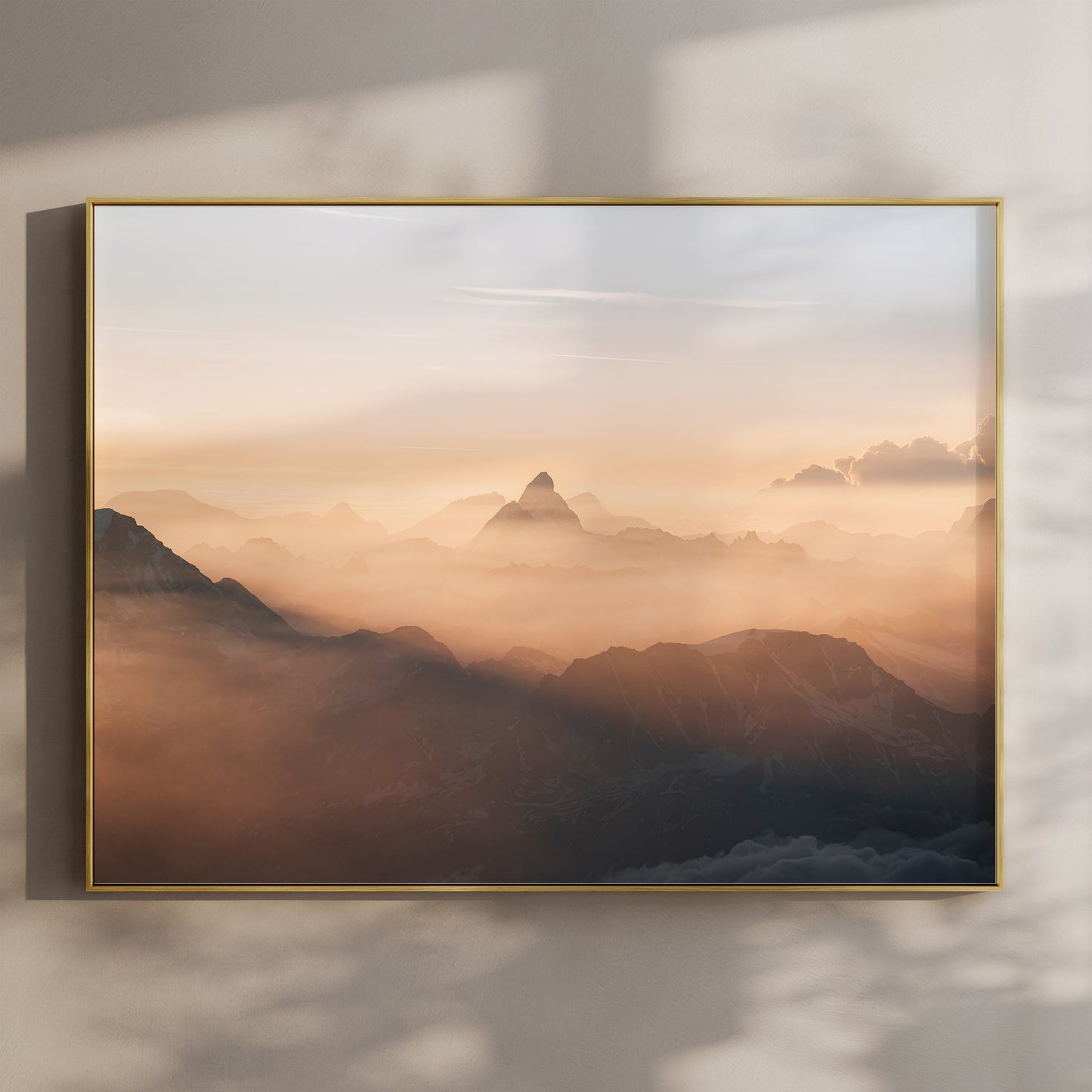 Golden Sunrise Over The Matterhorn | Mont Blanc Summit Photography Print