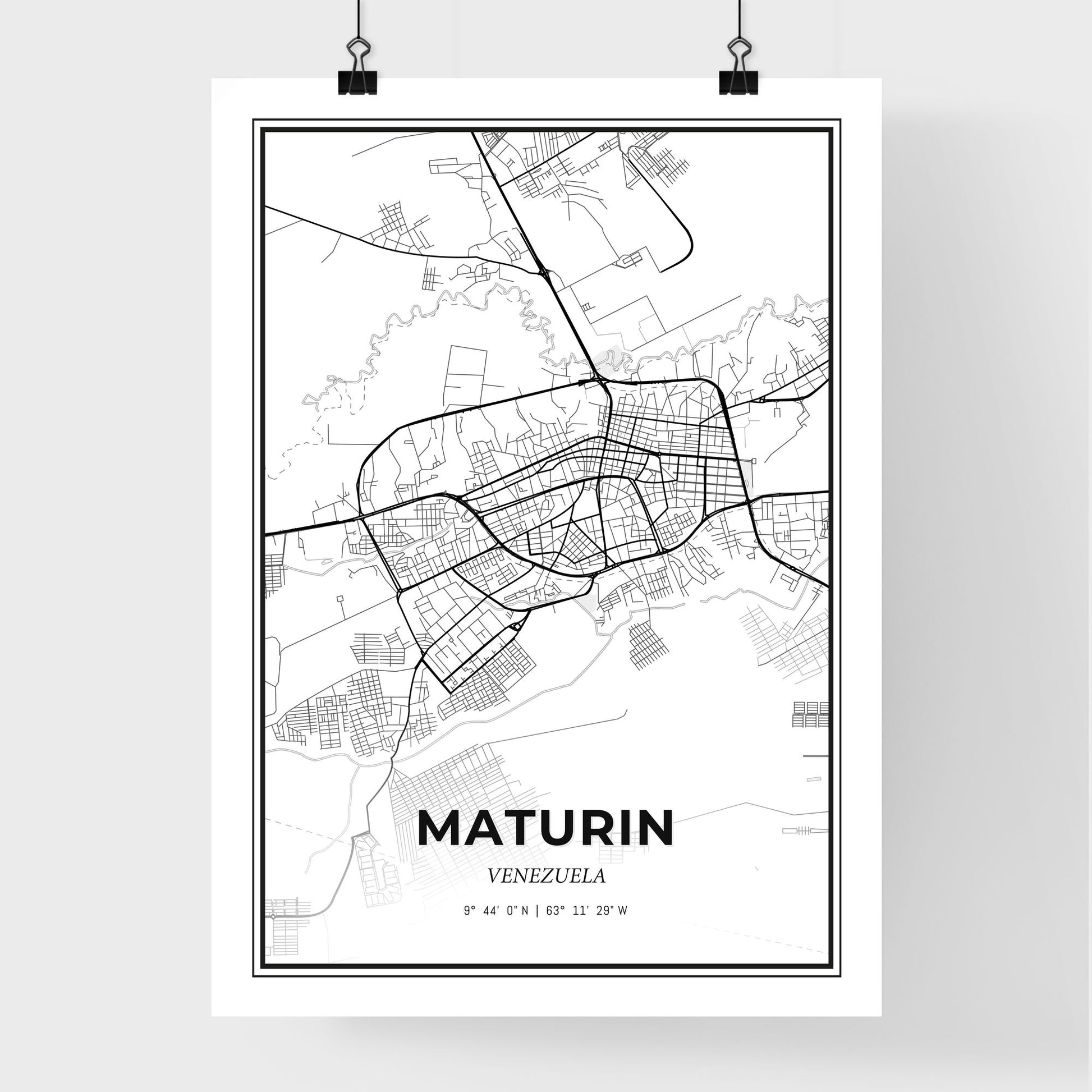 Maturin Venezuela - Premium City Map Poster