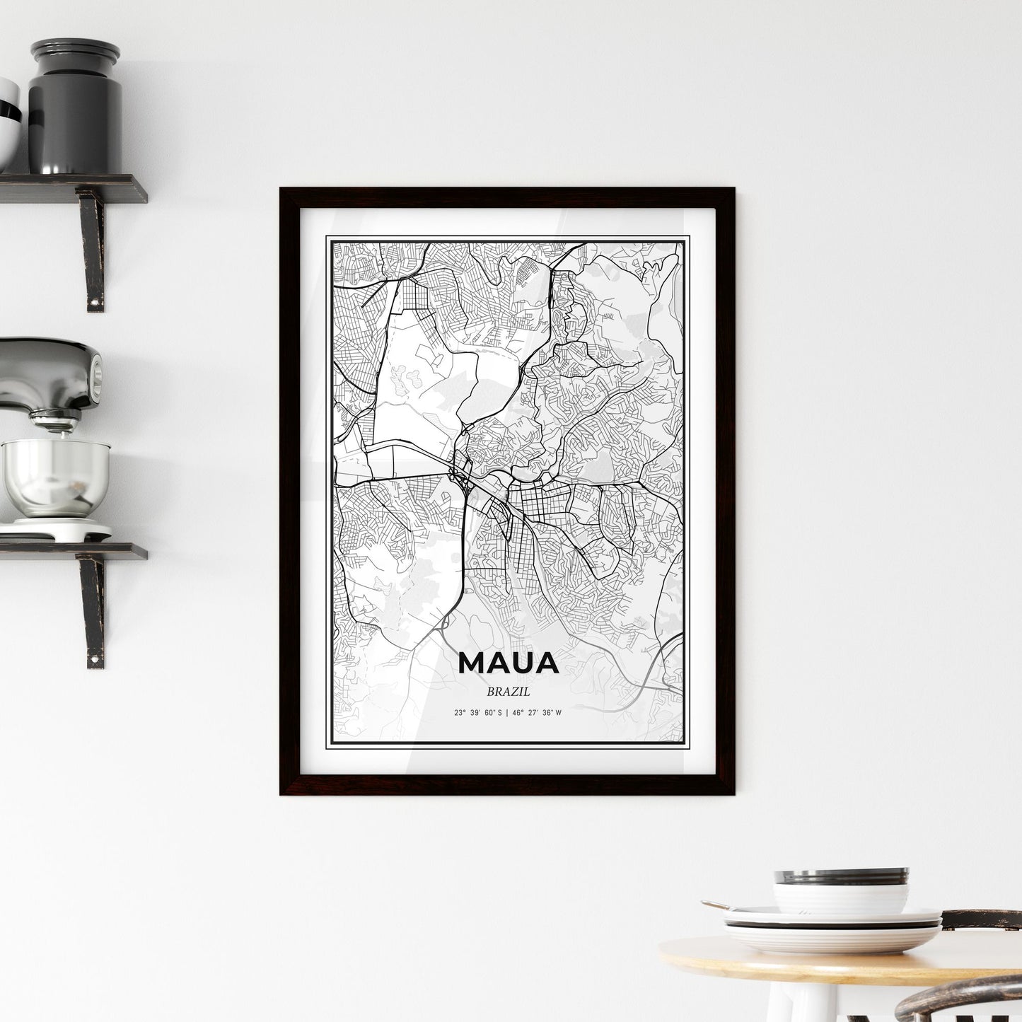 Maua Brazil - Minimal City Map