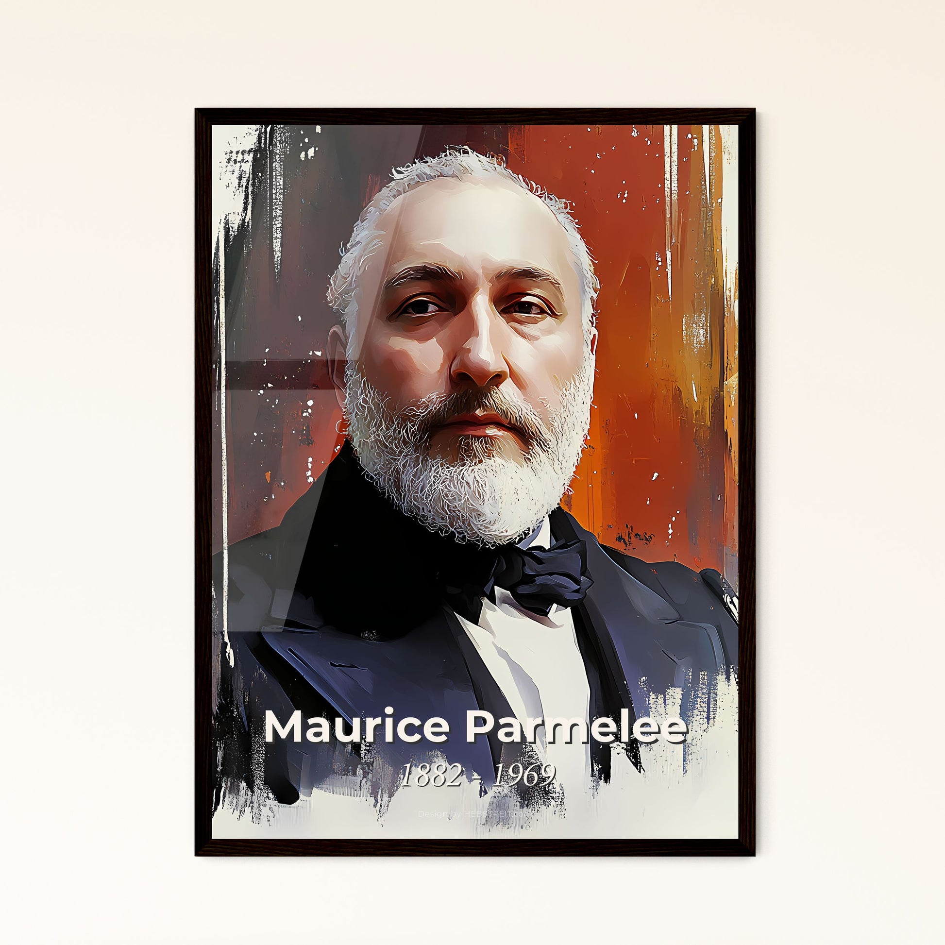 Portrait of Maurice Parmelee, 1882 - 1969. Impressionistic painting of a man with a beard.