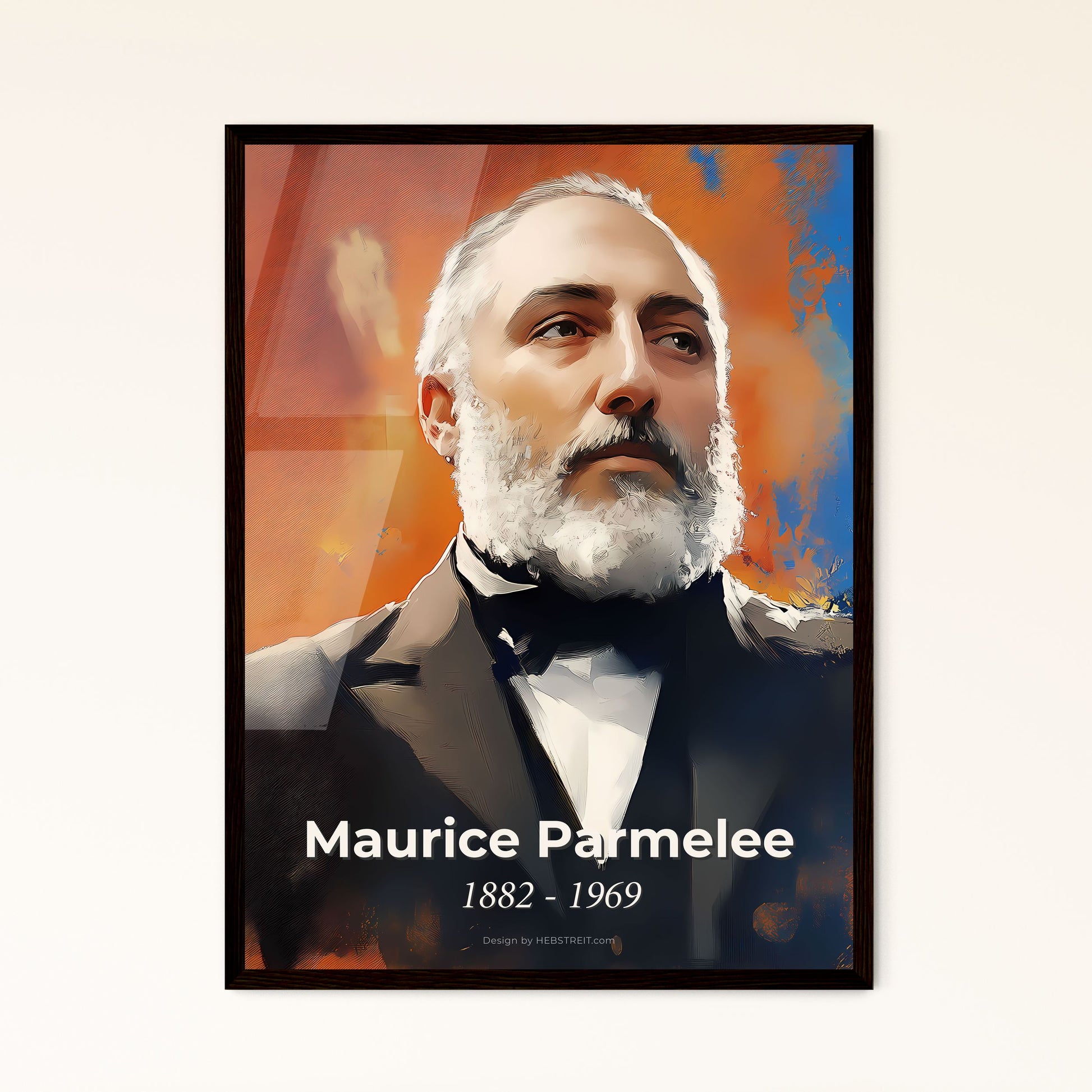 Portrait of Maurice Parmelee, 1882 - 1969. Impressionistic painting of a man in a suit.