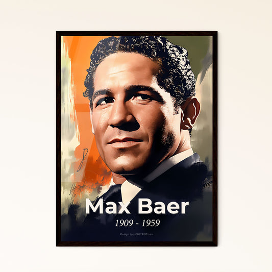 Portrait of Max Baer, 1909 - 1959. Impressionistic painting of a man in a suit.