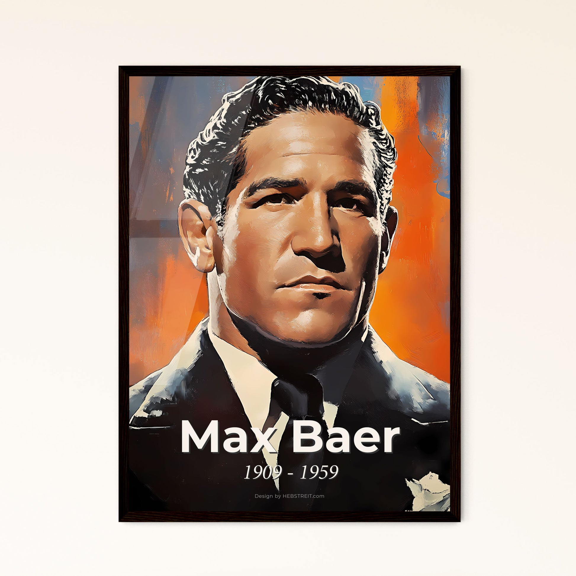 Portrait of Max Baer, 1909 - 1959. Impressionistic painting of a man in a suit.