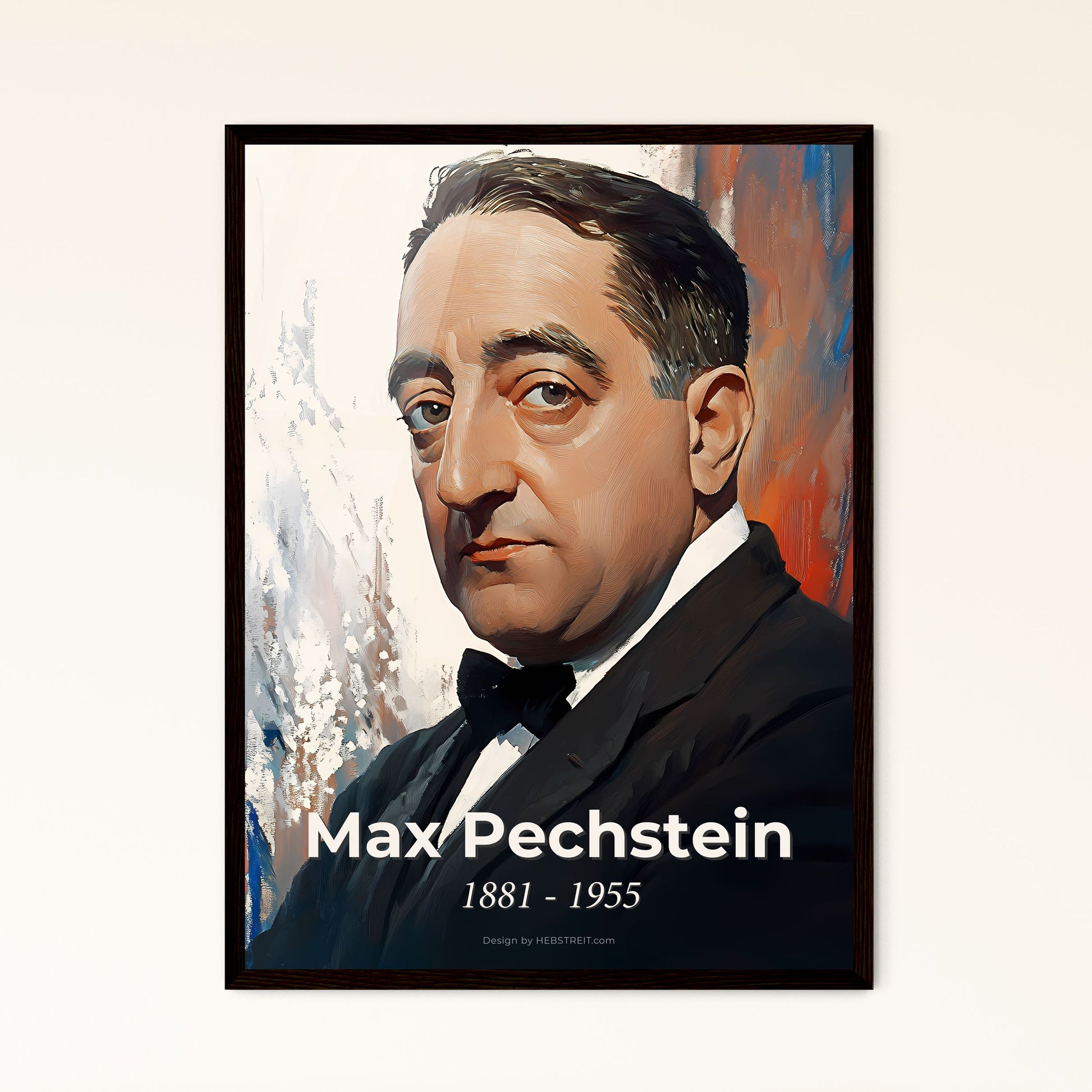 Portrait of Max Pechstein, 1881 - 1955. Impressionistic painting of a man in a suit.