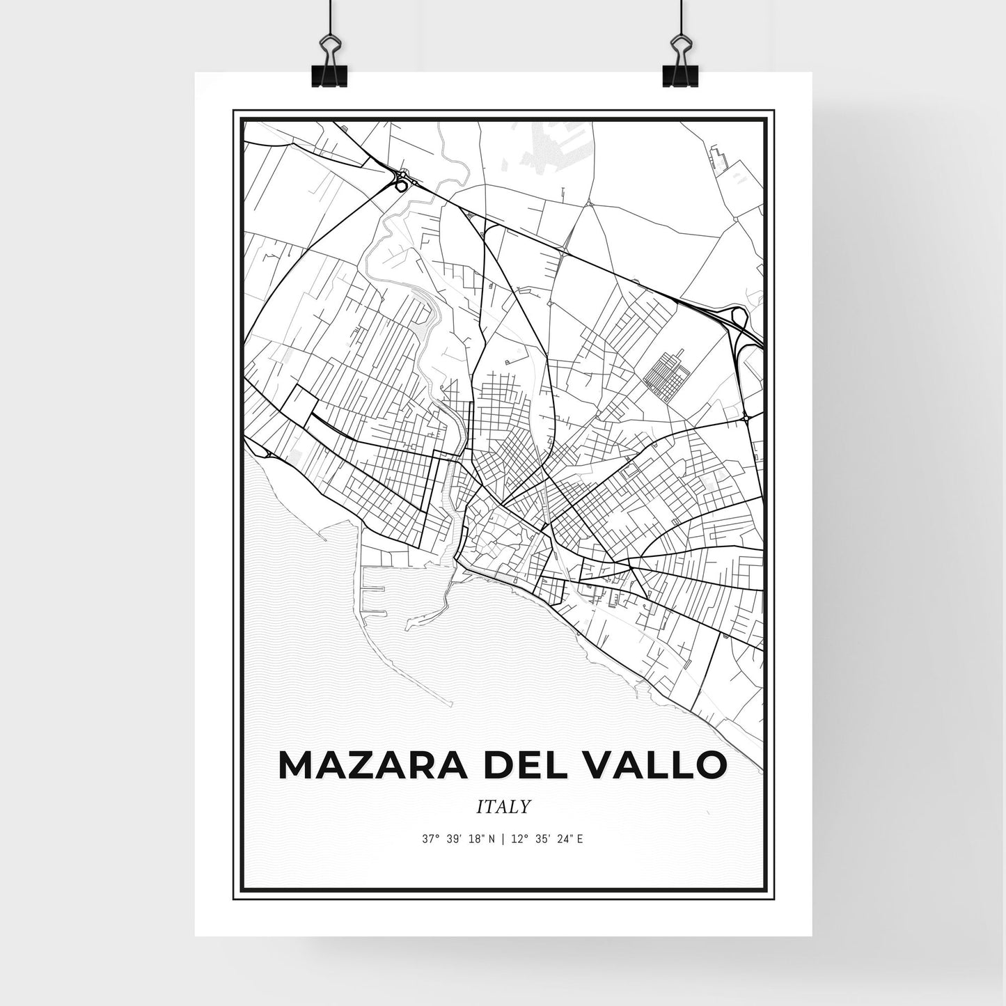 Mazara del Vallo Italy - Premium City Map Poster