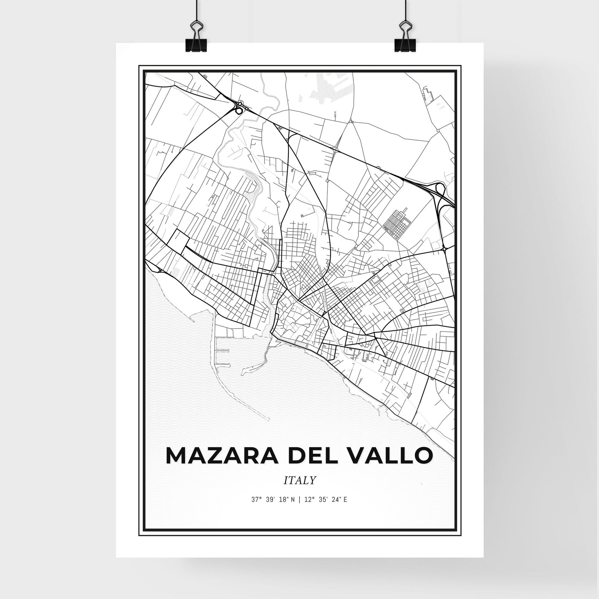 Mazara del Vallo Italy - Premium City Map Poster