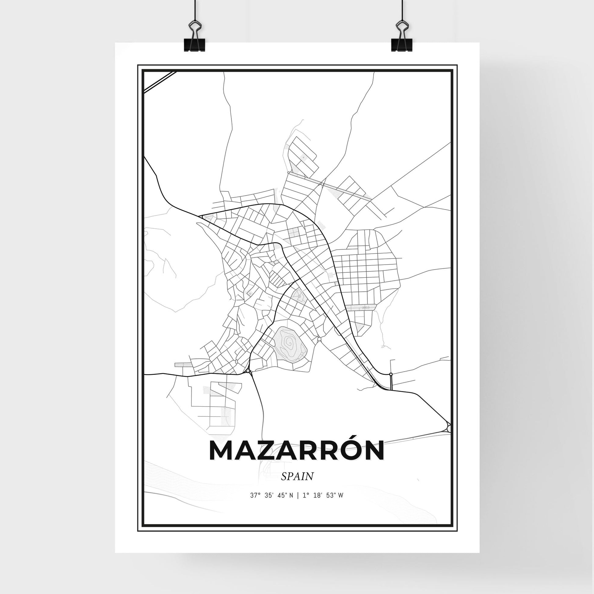 Mazarrón Spain - Premium City Map Poster