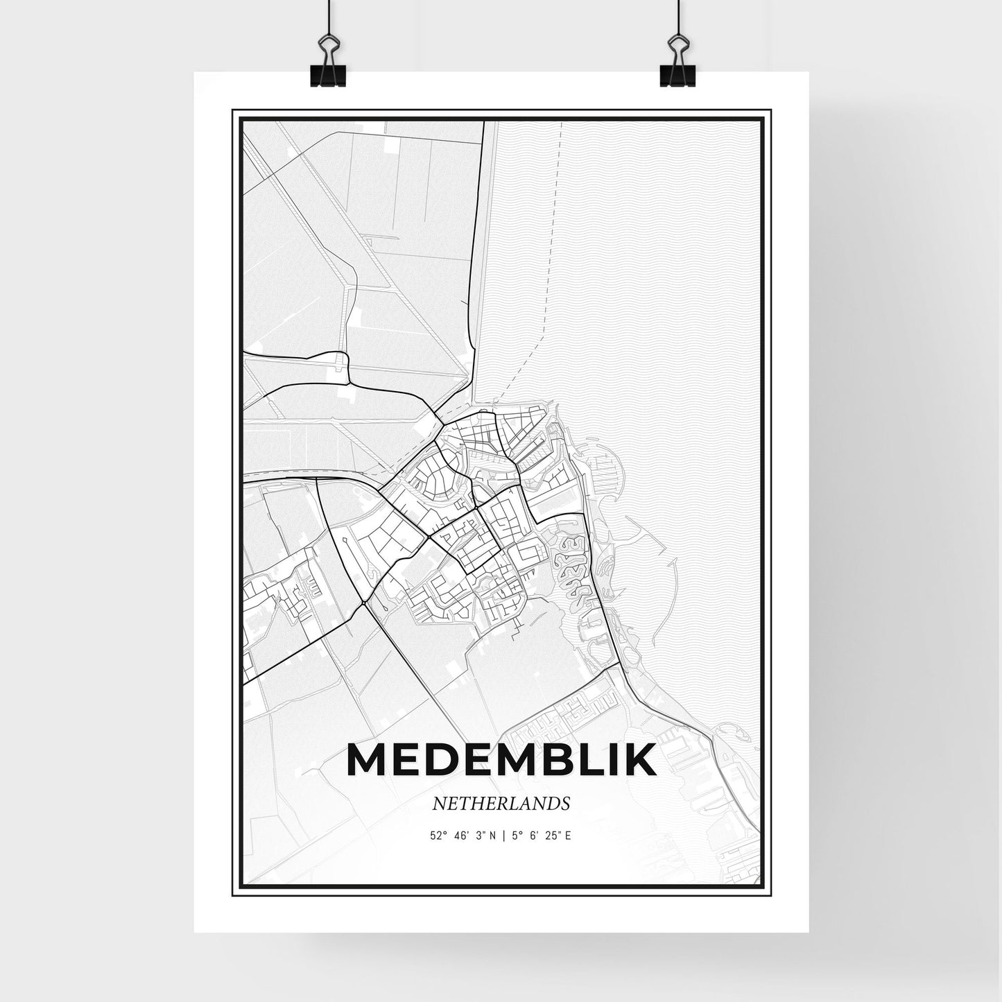  Medemblik Netherlands - Premium City Map Poster