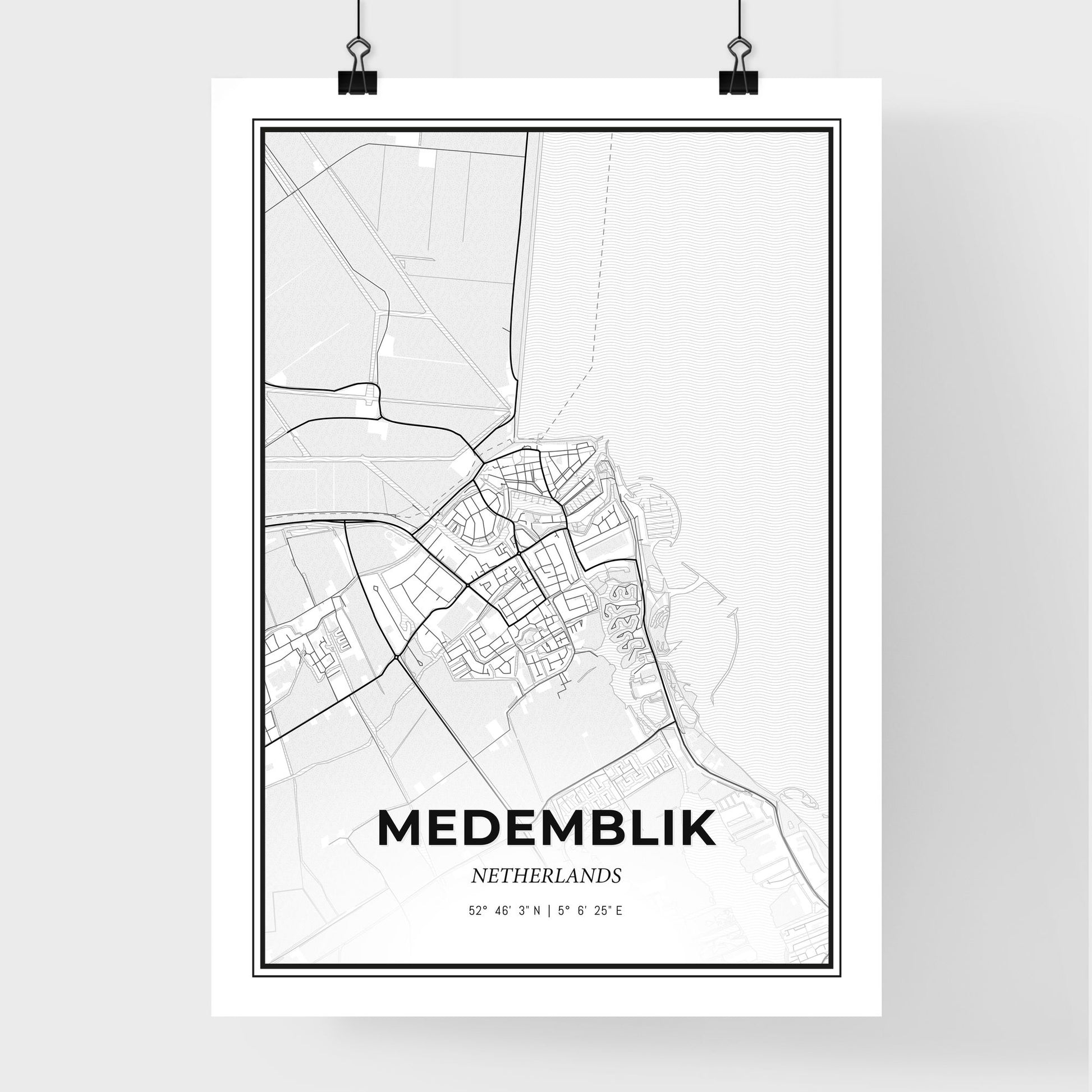  Medemblik Netherlands - Premium City Map Poster