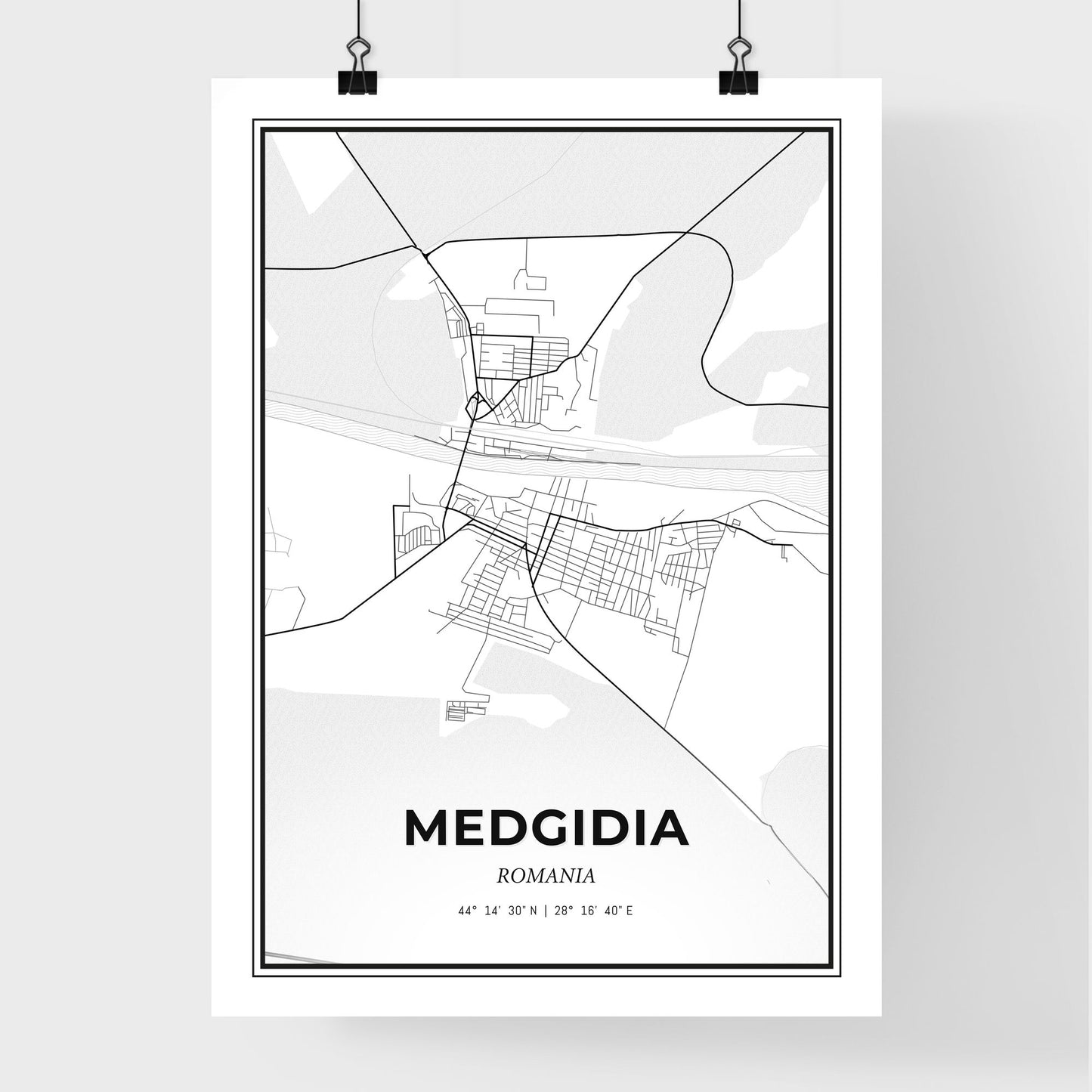 Medgidia Romania - Premium City Map Poster