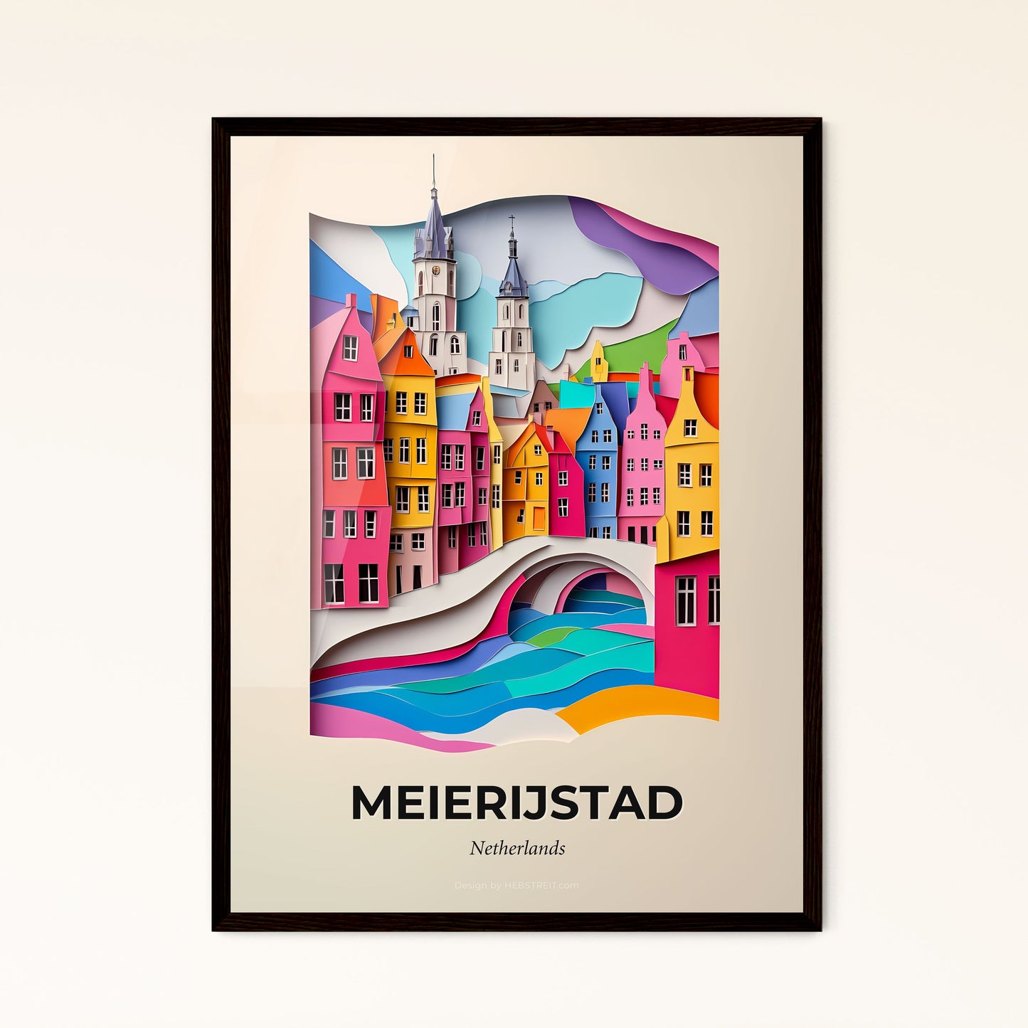 Vivid Meierijstad, Netherlands - a paper cut of a city with a bridge