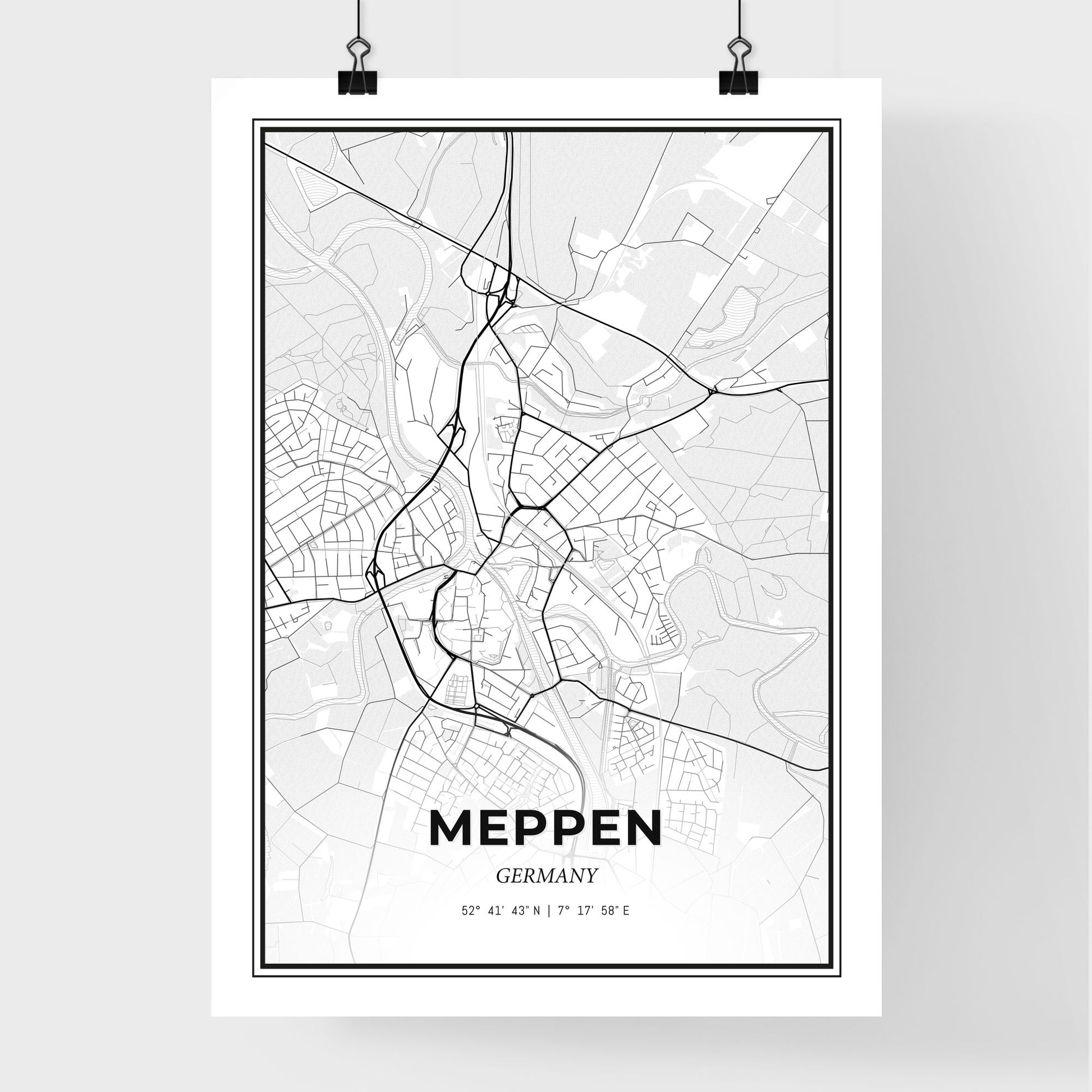 Meppen Germany - Premium City Map Poster