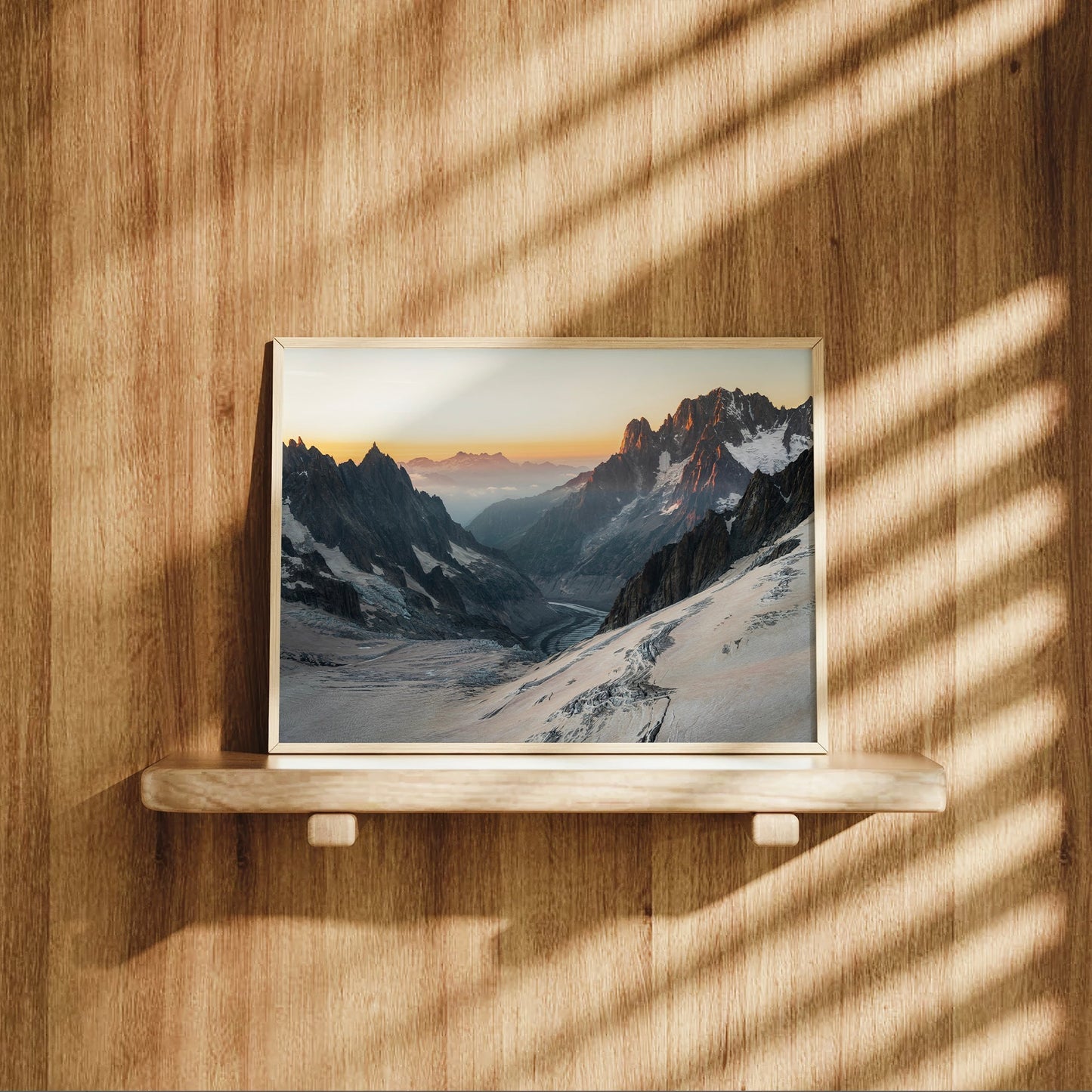 Mer de Glace Glacier - Chamonix Sunset Wall Art Print