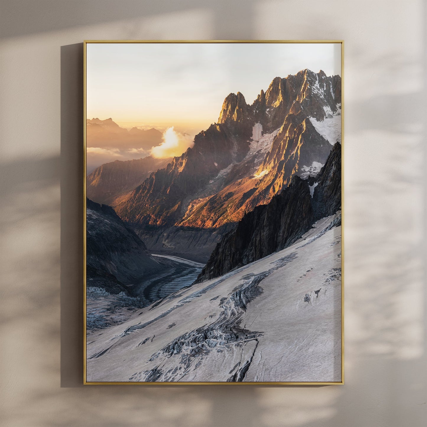 Mer de Glace Print – Chamonix Glacier and Vallée Blanche Wall Art