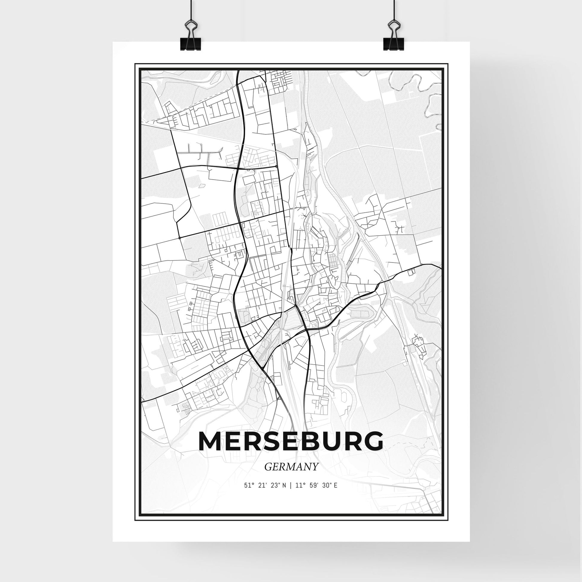 Merseburg Germany - Premium City Map Poster