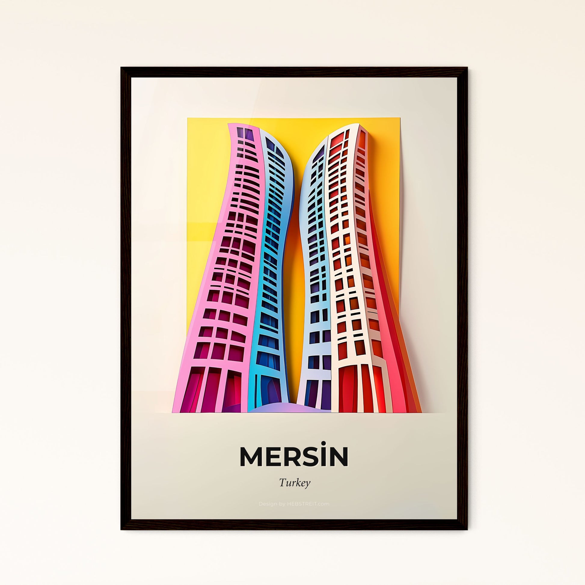 Vivid Mersin, Turkey - two buildings made of paper