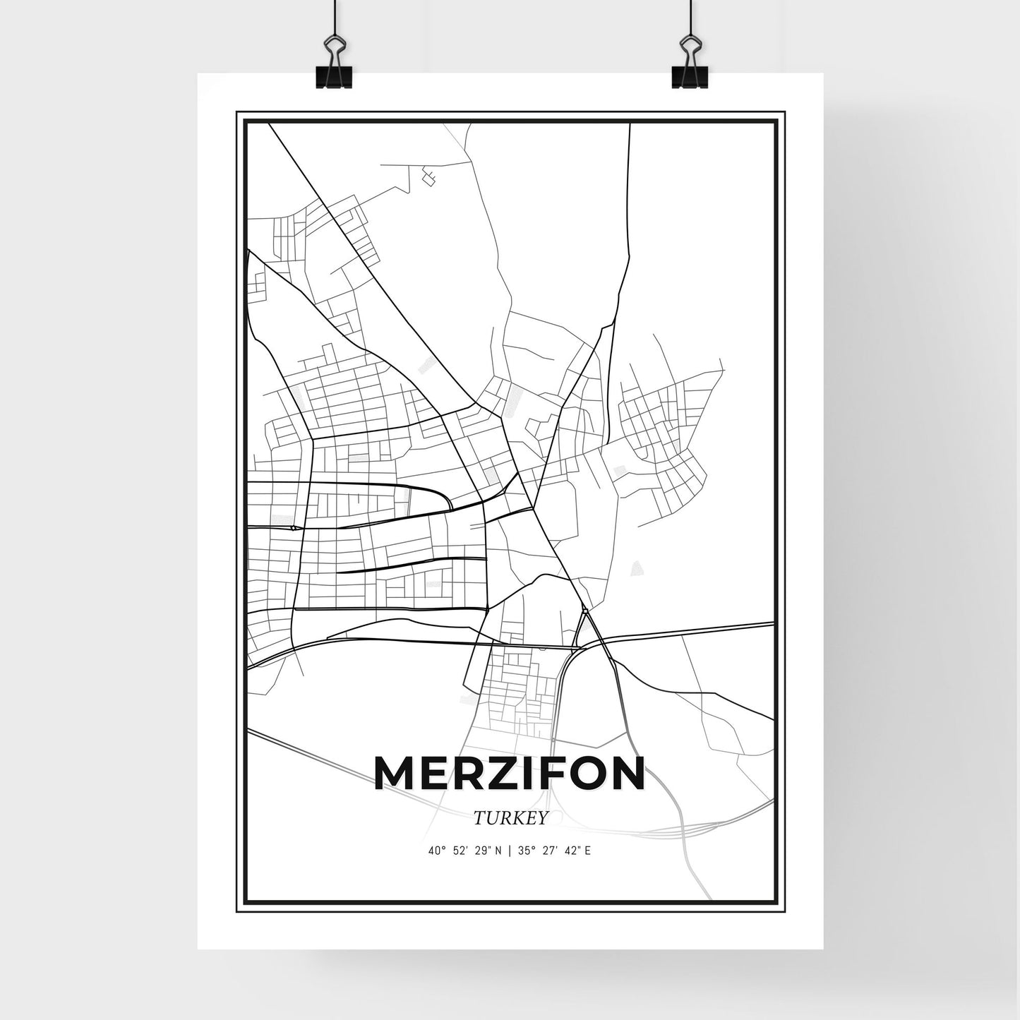 Merzifon Turkey - Premium City Map Poster