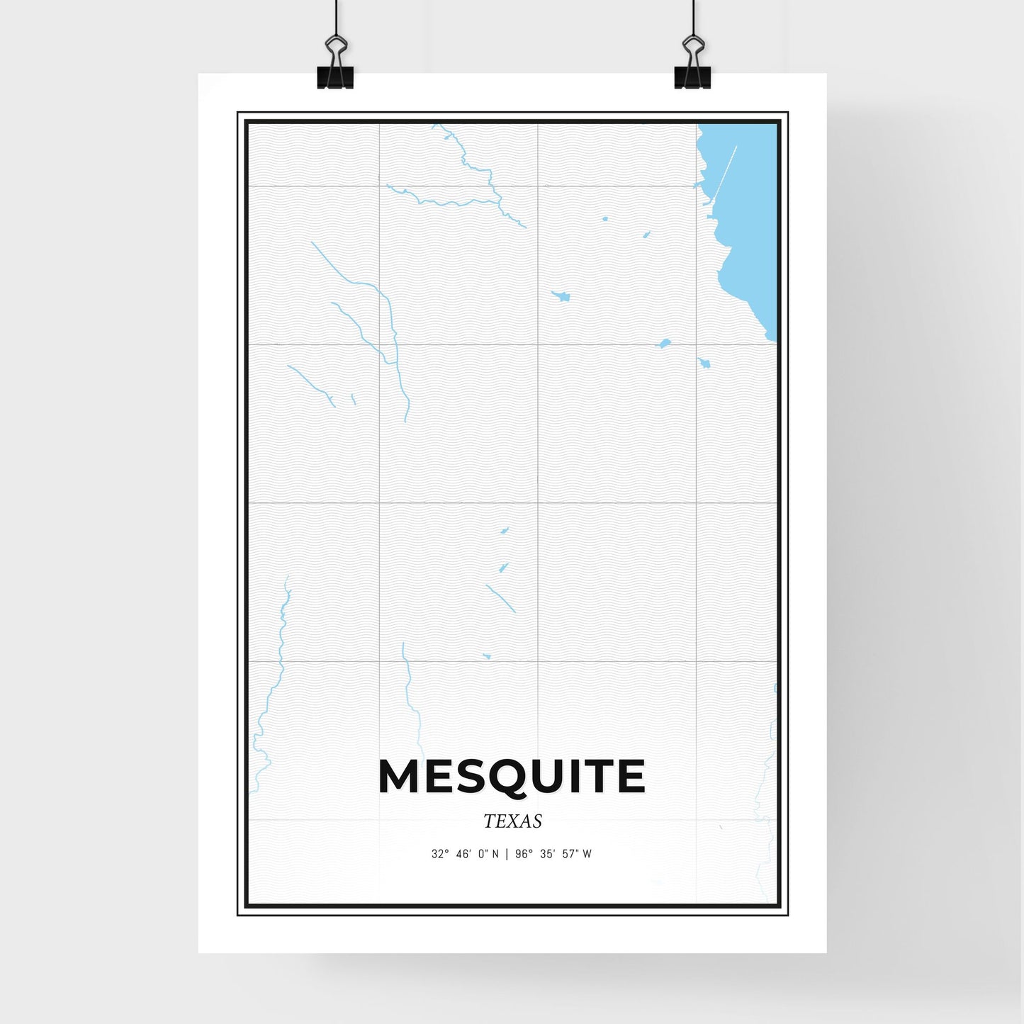 Mesquite Texas - Premium City Map Poster