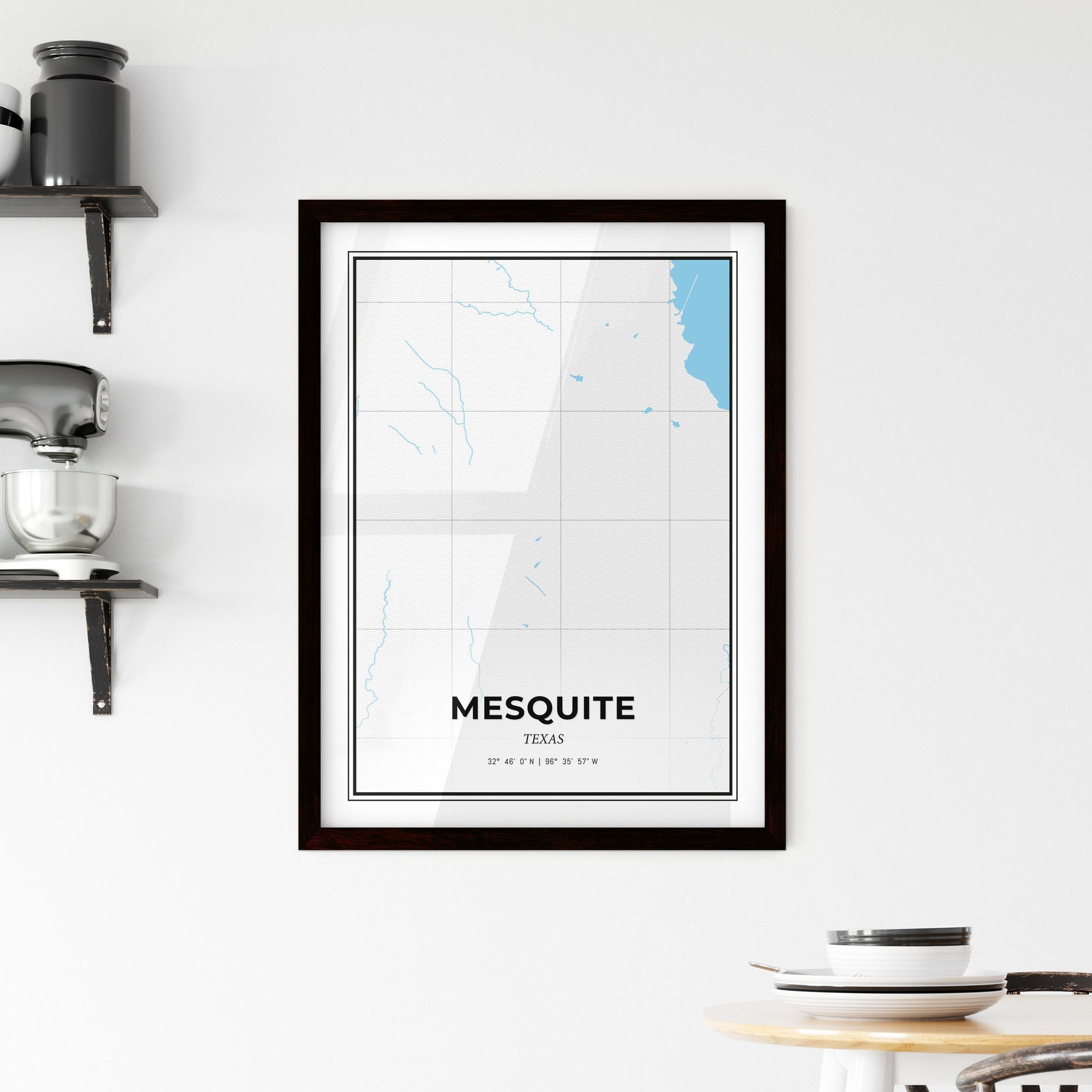 Mesquite Texas - Minimal City Map