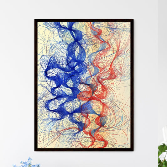Abstract Artistic Expressive Vintage Korean  - Framed Art Print