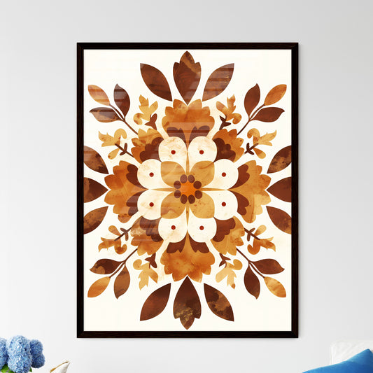 Vibrant Floral Folk Art - Framed Art Print