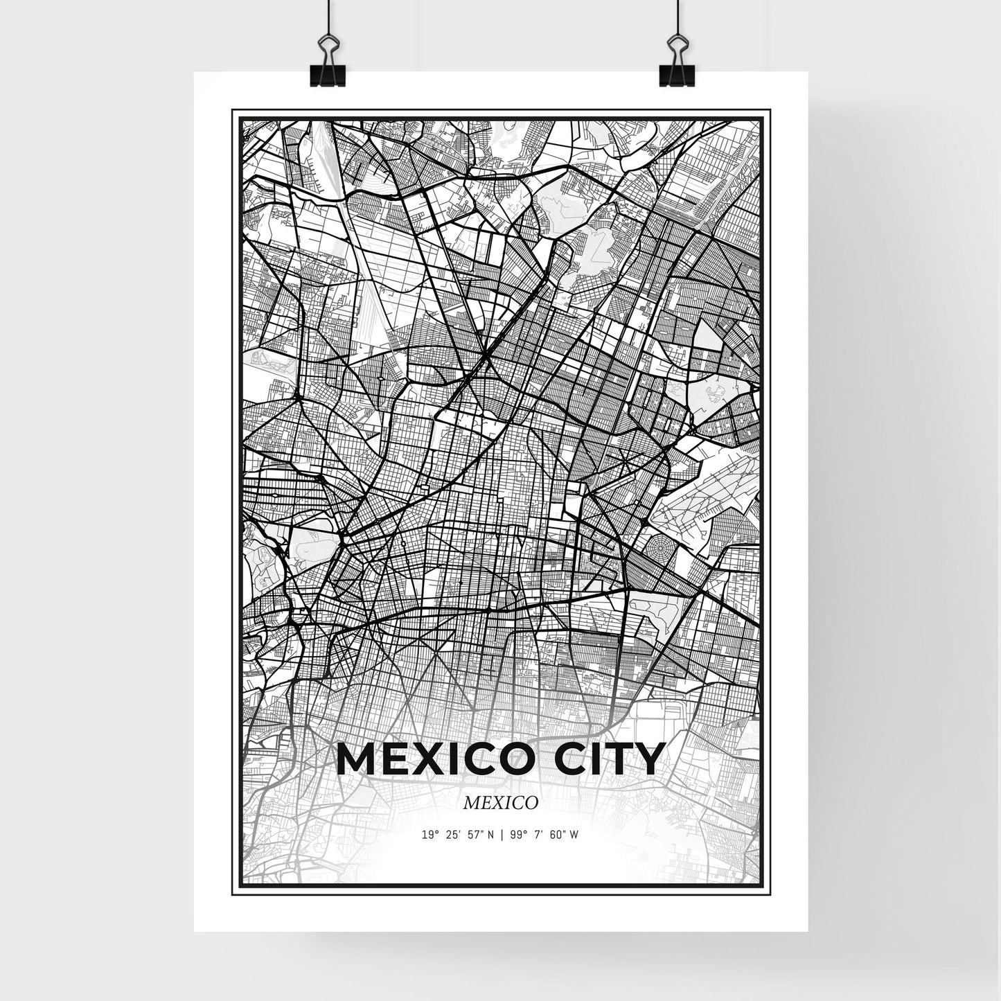 Mexico City Mexico - Premium City Map Poster