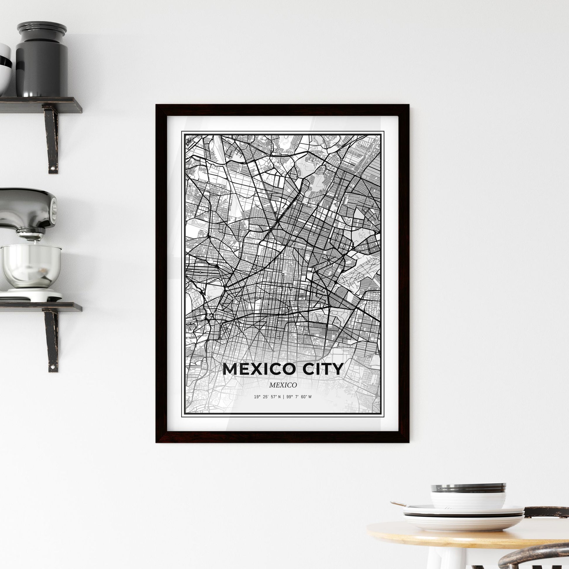 Mexico City Mexico - Minimal City Map