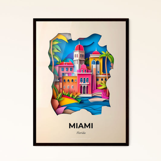 Vivid Miami, Florida - a colorful city with palm trees